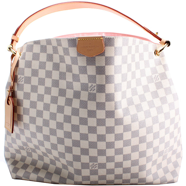 Louis Vuitton White And Blue Damier Azur Coated Canvas Graceful MM