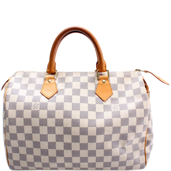 Louis Vuitton Damier Azur Speedy 30 - White Handle Bags, Handbags -  LOU779896