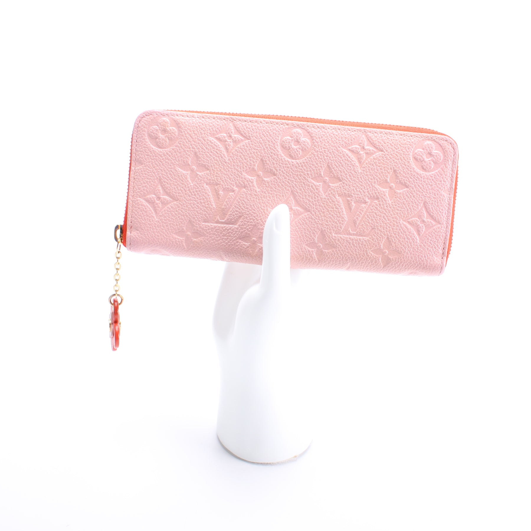 Clemence Wallet Empreinte Flower – Keeks Designer Handbags