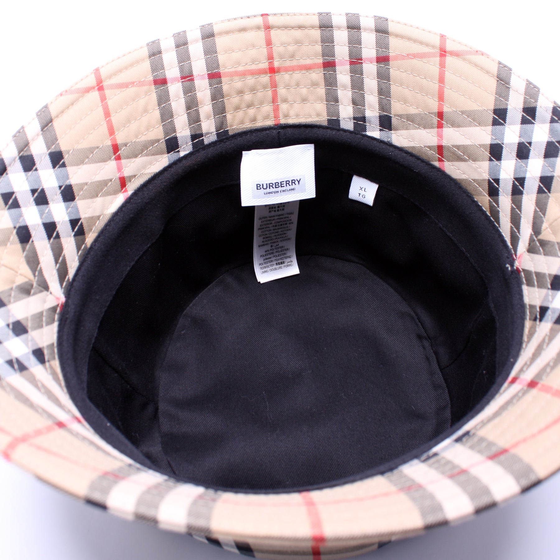 Bucket Hat Vintage Check Cotton Size XL – Keeks Designer Handbags