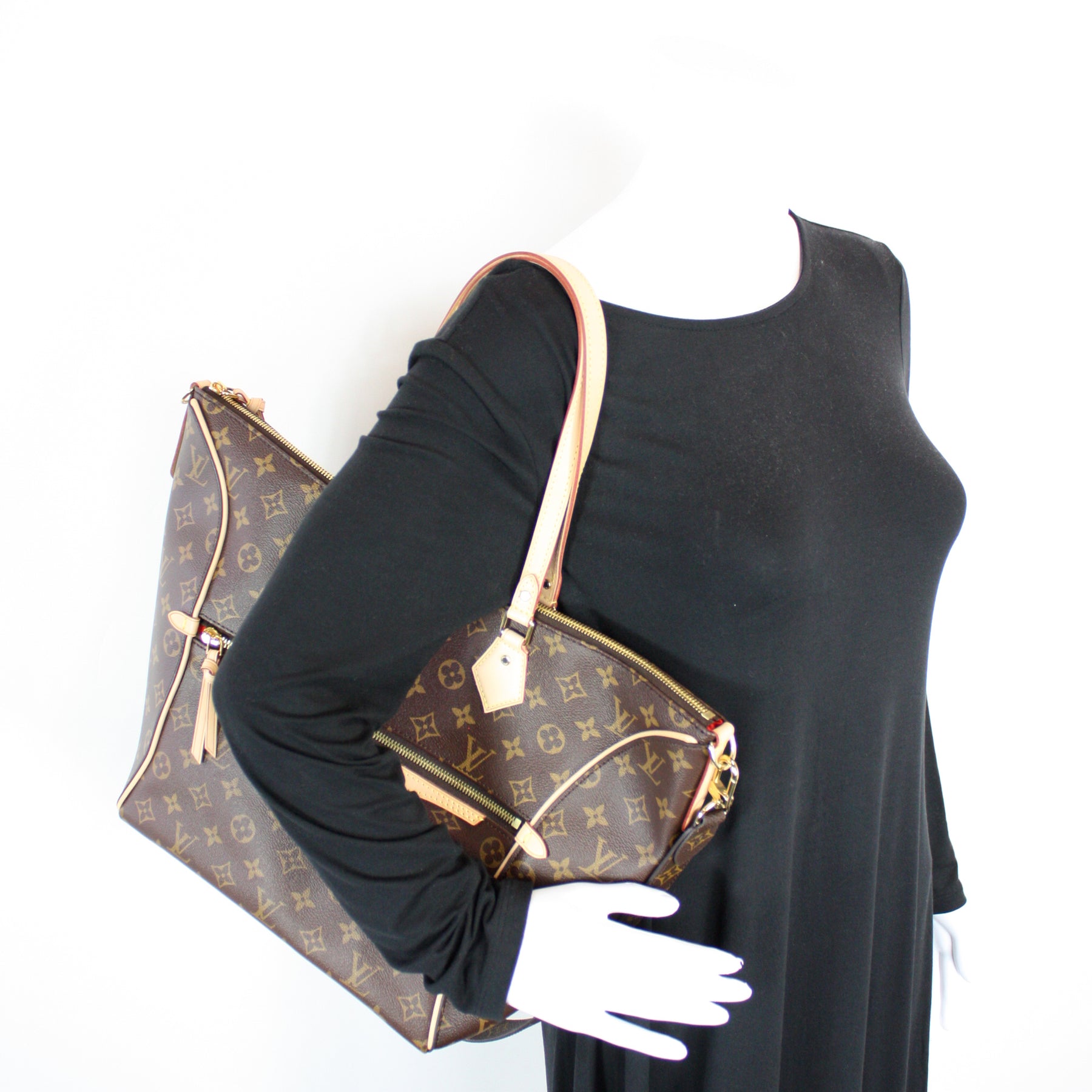 Louis Vuitton Tournelle Monogram MM Hand shoulder Tote Bag M44023 Brown  Leather ref.674173 - Joli Closet