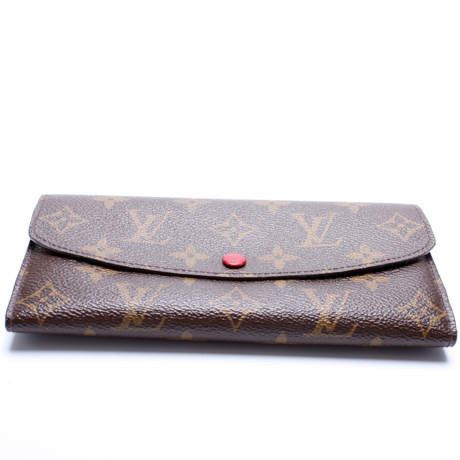 NWT Louis Vuitton Emilie Wallet, Monogram and Light Pink Coated