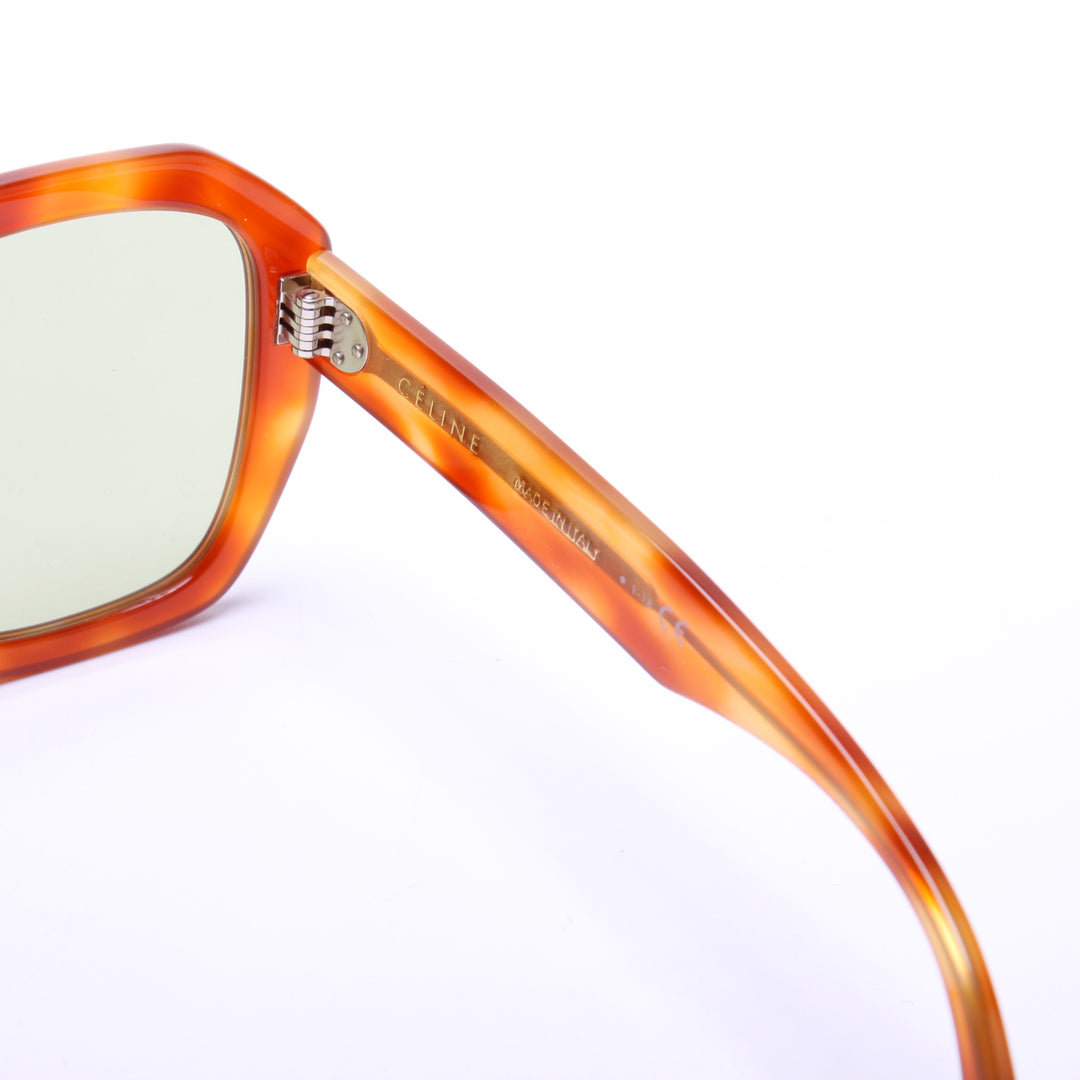 美品！CELINE サングラス CL40045F 53 20 145 セリーヌ NWT $460 CELINE Square Photochromic Sunglasses in Honey