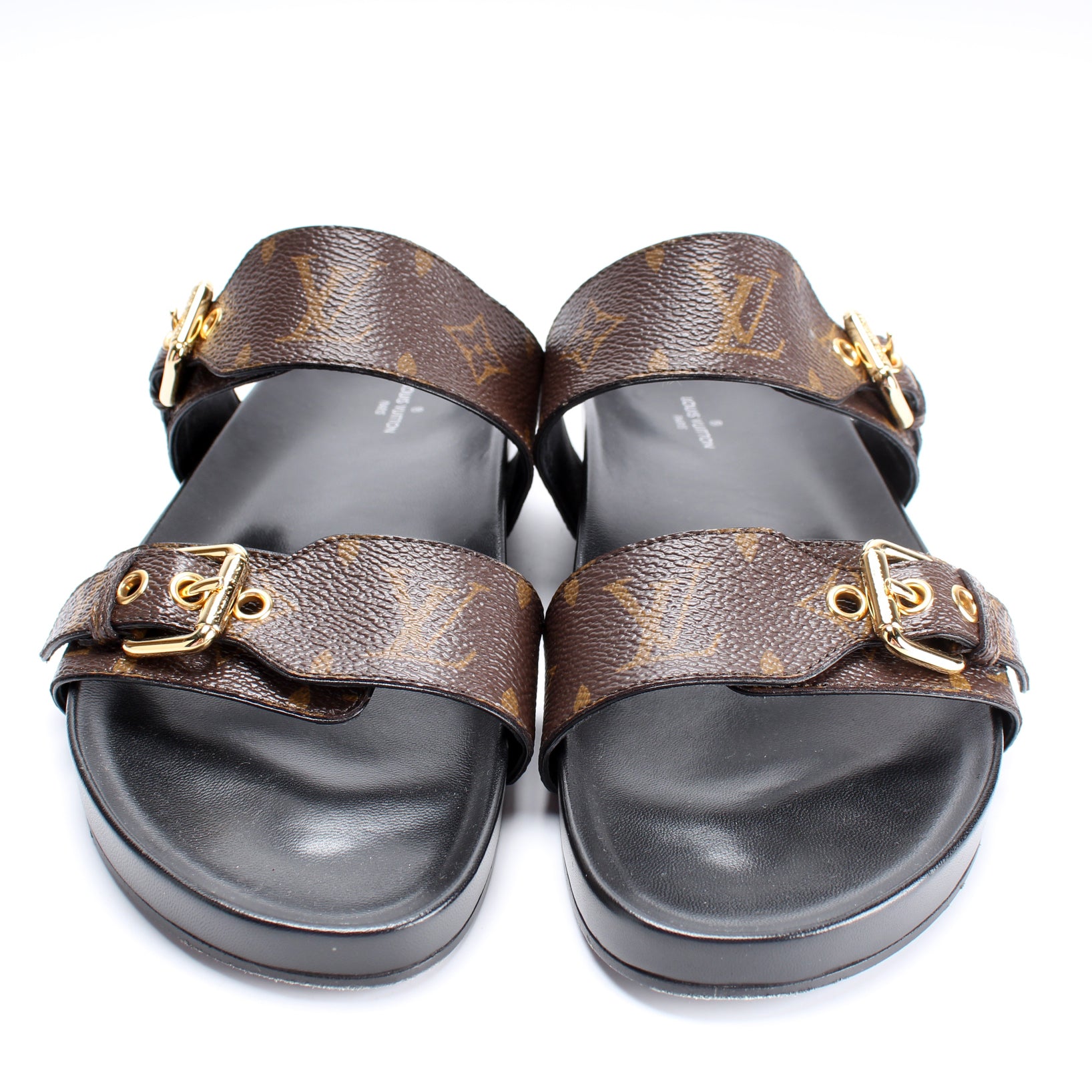 Louis Vuitton - Authenticated Bom Dia Sandal - Leather Brown for Women, Never Worn