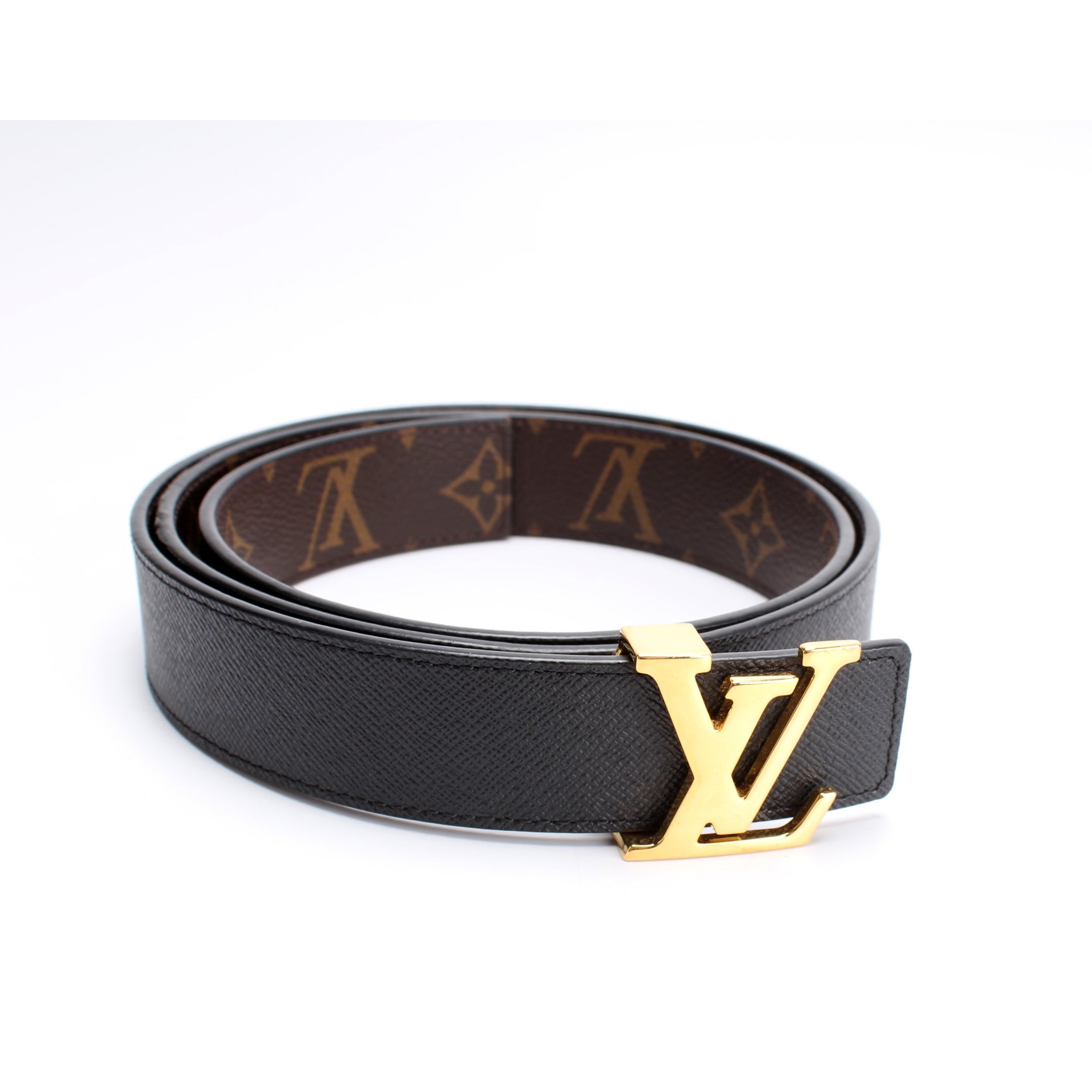 Louis Vuitton, a monogram canvas 'LV Initiales' belt, size 95
