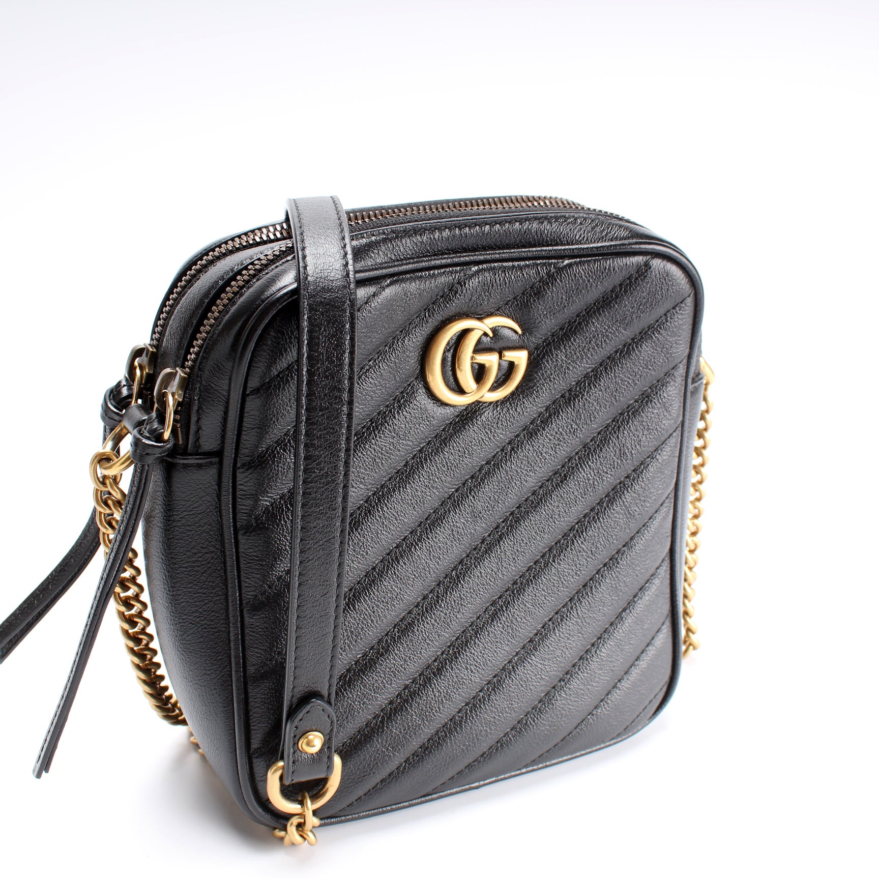 Gucci GG Marmont Zip Messenger Handbag