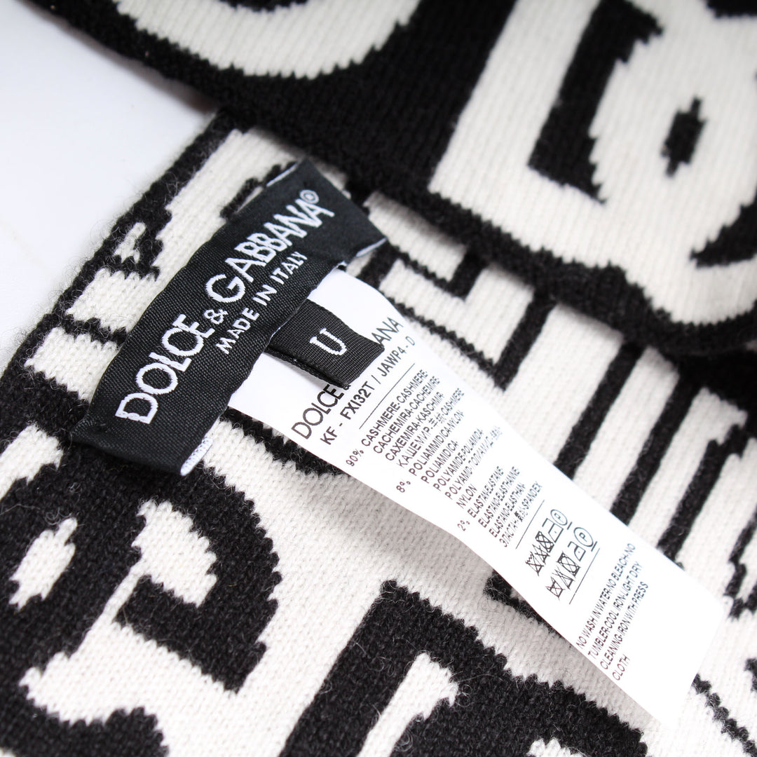 “DOLCE & GABBANA” Cashmere logo Scarf Cashmere Blend GD Interlocking Logo Scarf