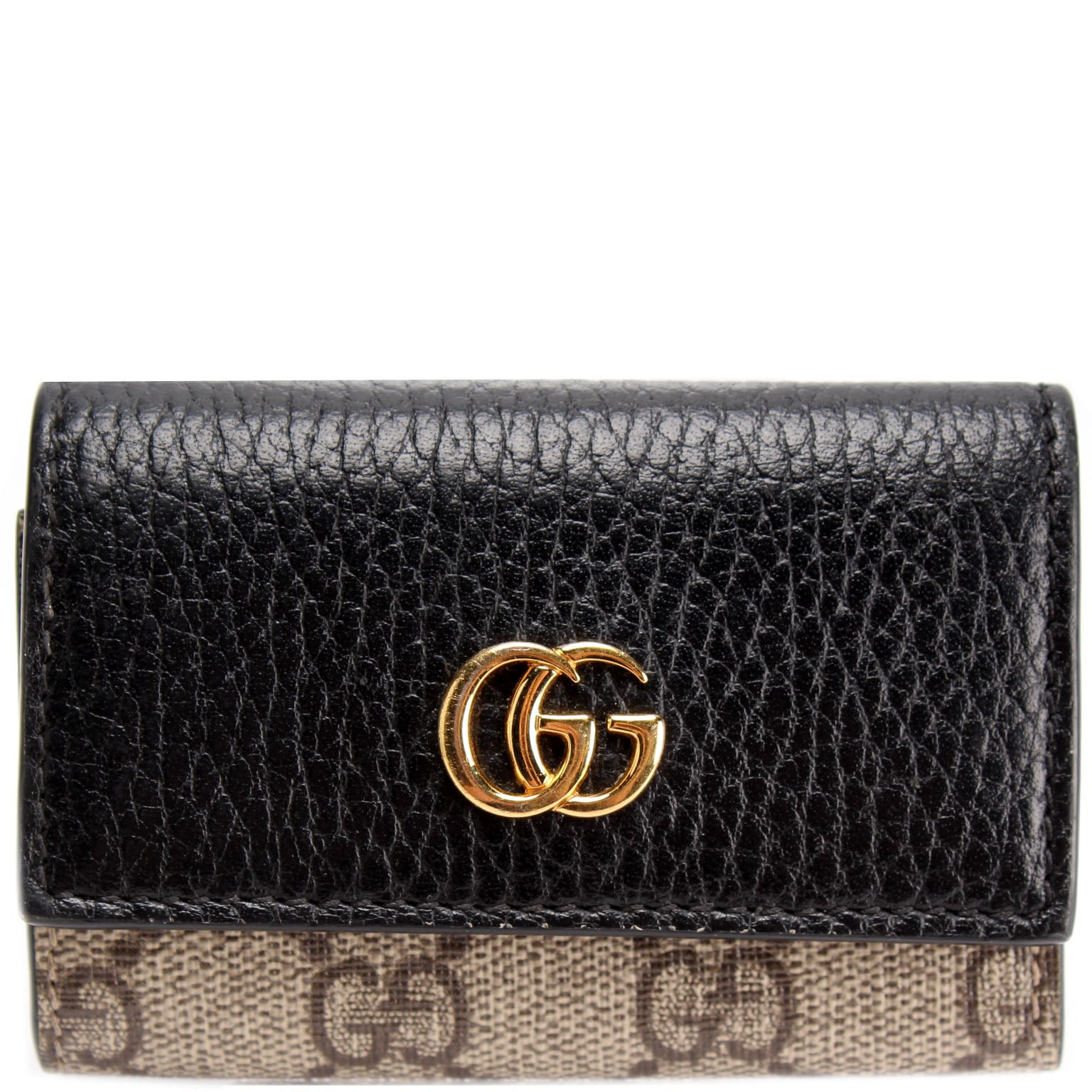 Gucci Black GG Marmont Key Case  Gucci black, Gucci bag, Leather