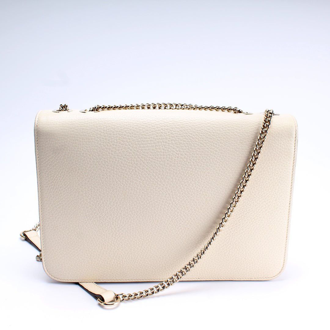 Gucci Medium Red Leather Interlocking Chain Shoulder and