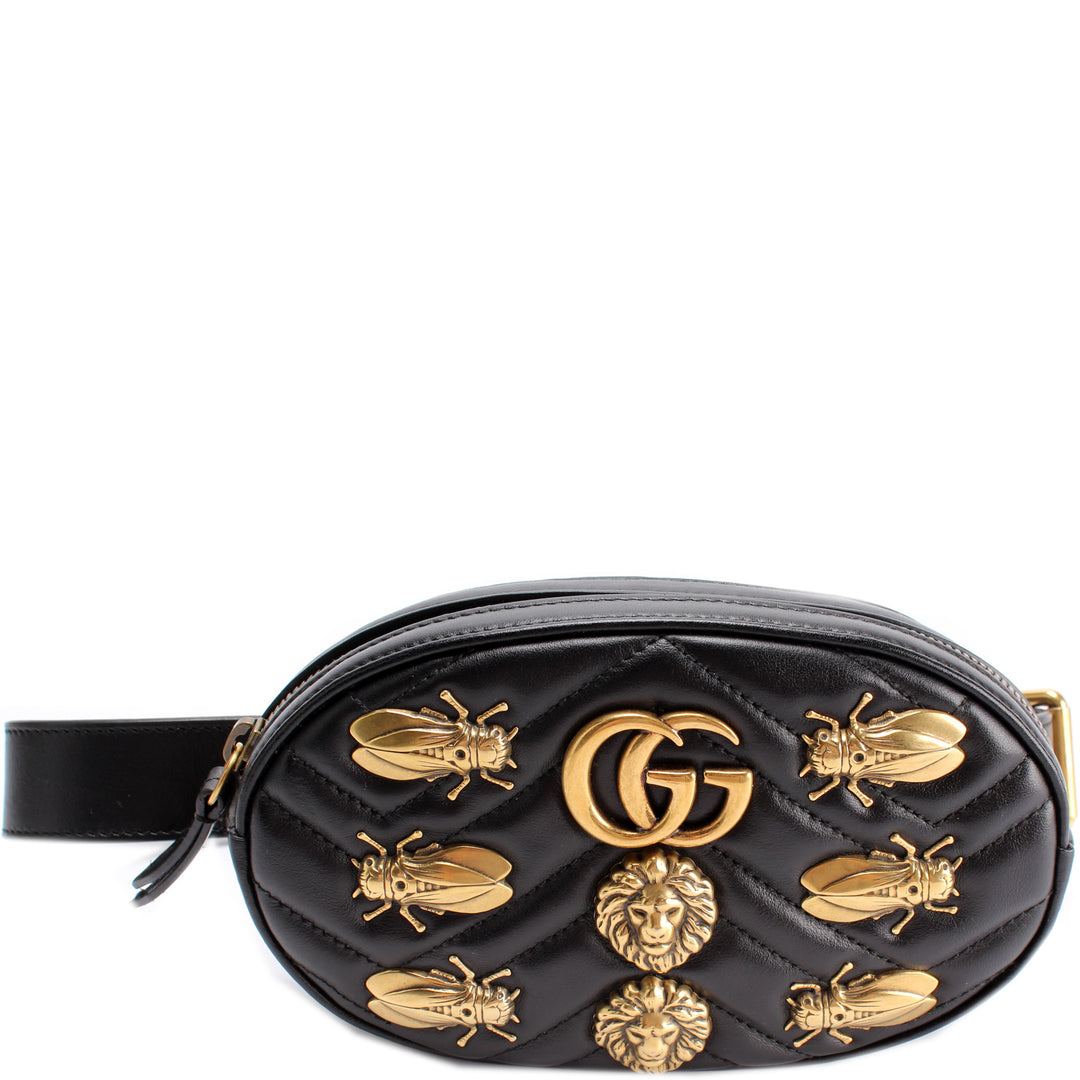 【SALE】【GUCCI 】 GG Marmont Belt bag バッグ GUCCI Marmont Matelasse Black Leather Belt Bag 476434 DSVRT