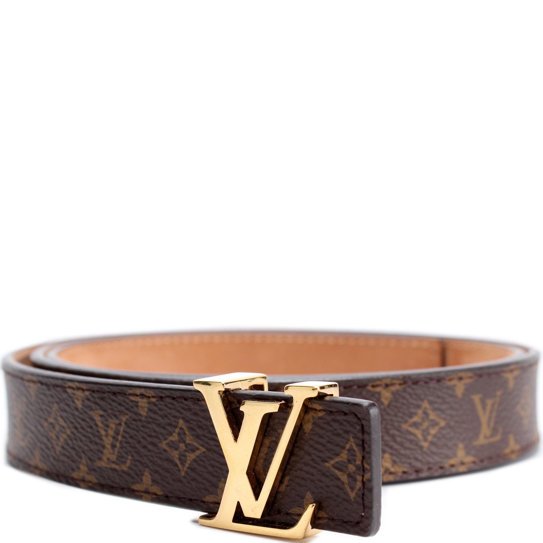 Louis Vuitton - Red Monogram LV Initiales Logo Buckle Belt – eluXive