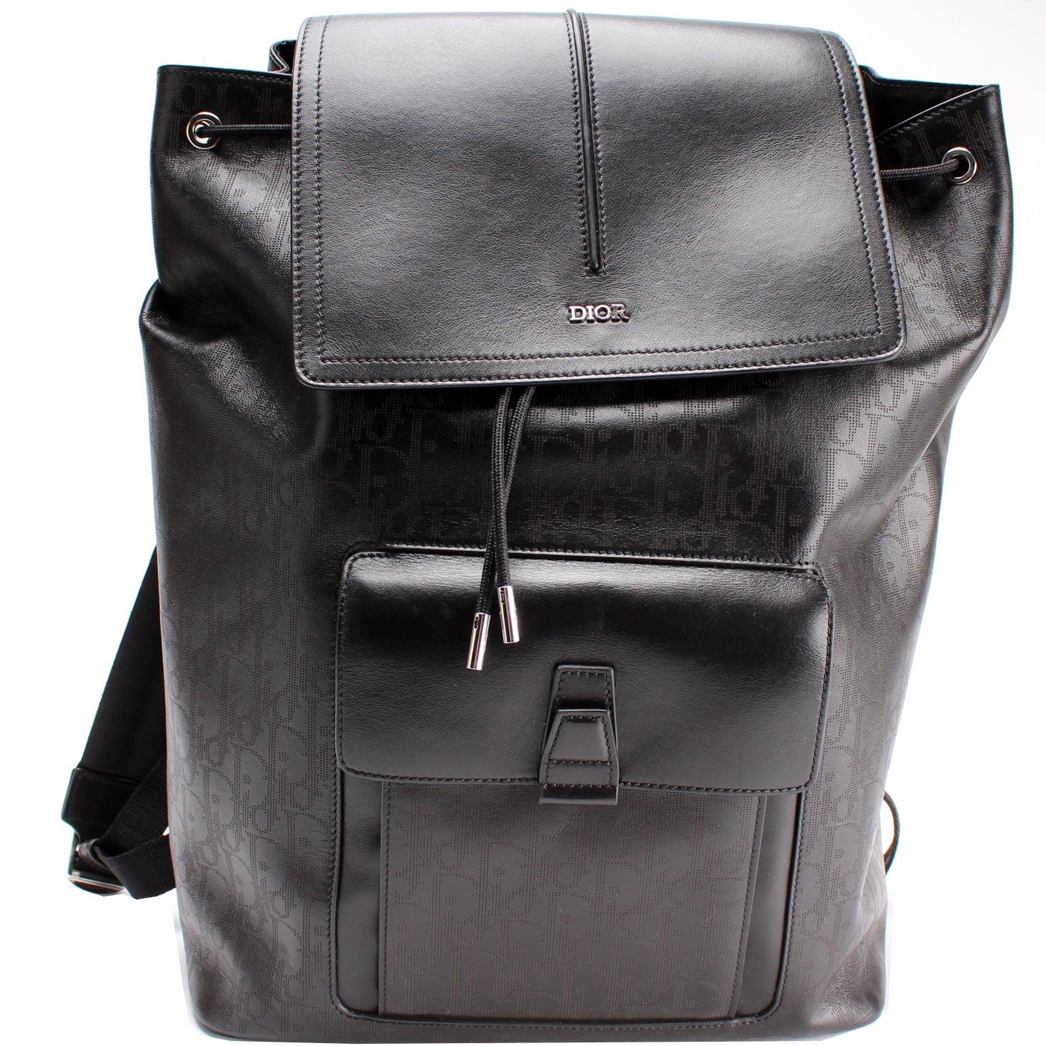 dior homme leather backpack | Rider emblematic of dior men palladium finish bee Christian Dior Dior HOMME