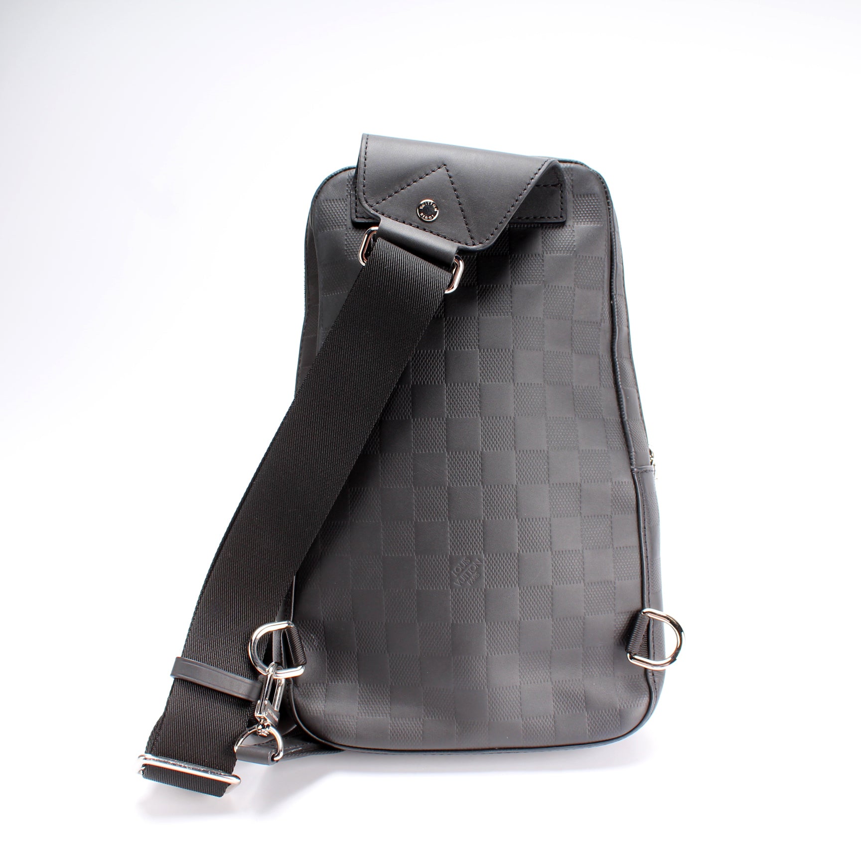 Pre-owned Louis Vuitton Black Damier Infini Avenue Backpack