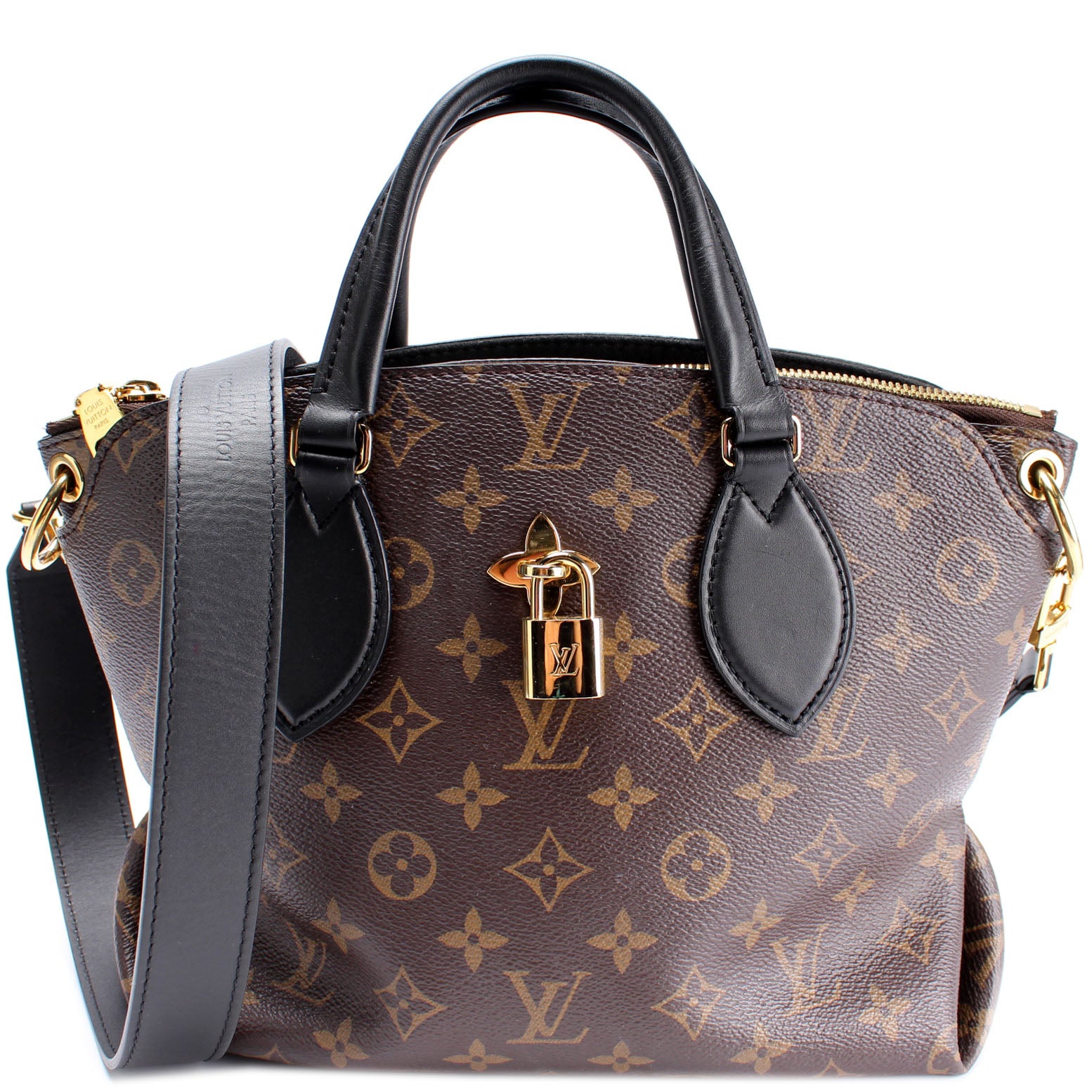 LOUIS VUITTON 2019 Pre-owned Monogram Flower-zipped Pm Tote Bag