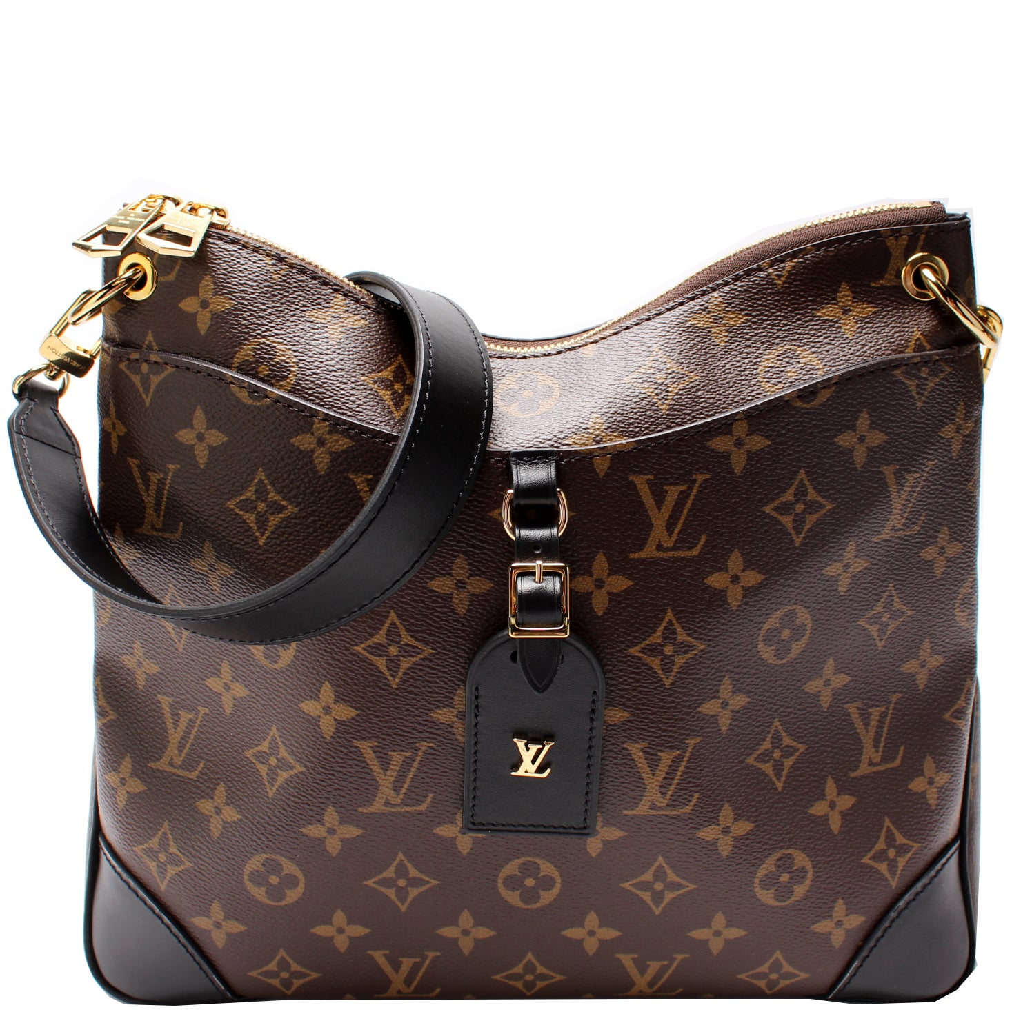 LOUIS VUITTON Odeon NM MM Monogram Shoulder Bag Black/Brown