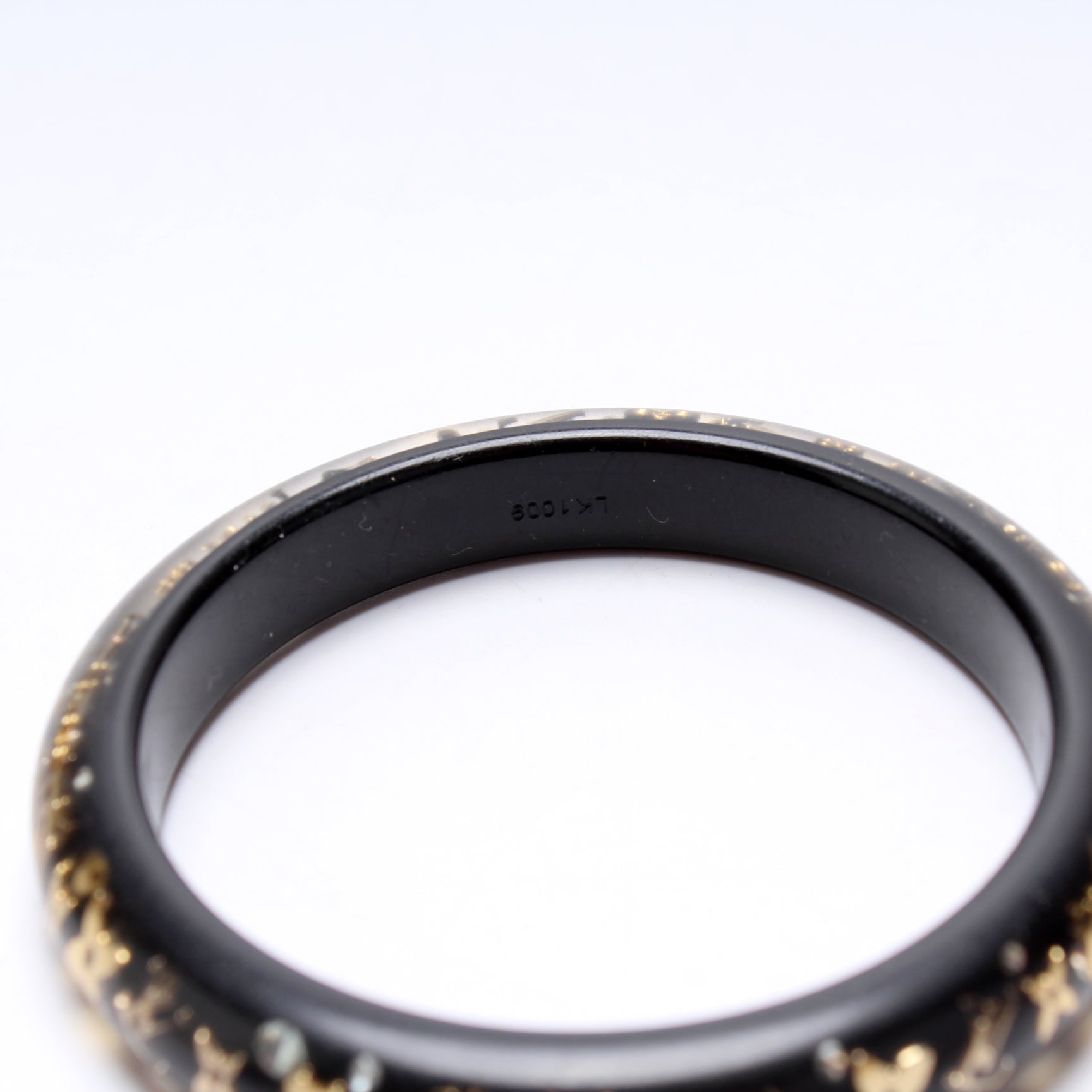 Louis Vuitton Crystal & Resin Narrow Inclusion Bangle Bracelet - Black,  Gold-Tone Metal Bangle, Bracelets - LOU777381