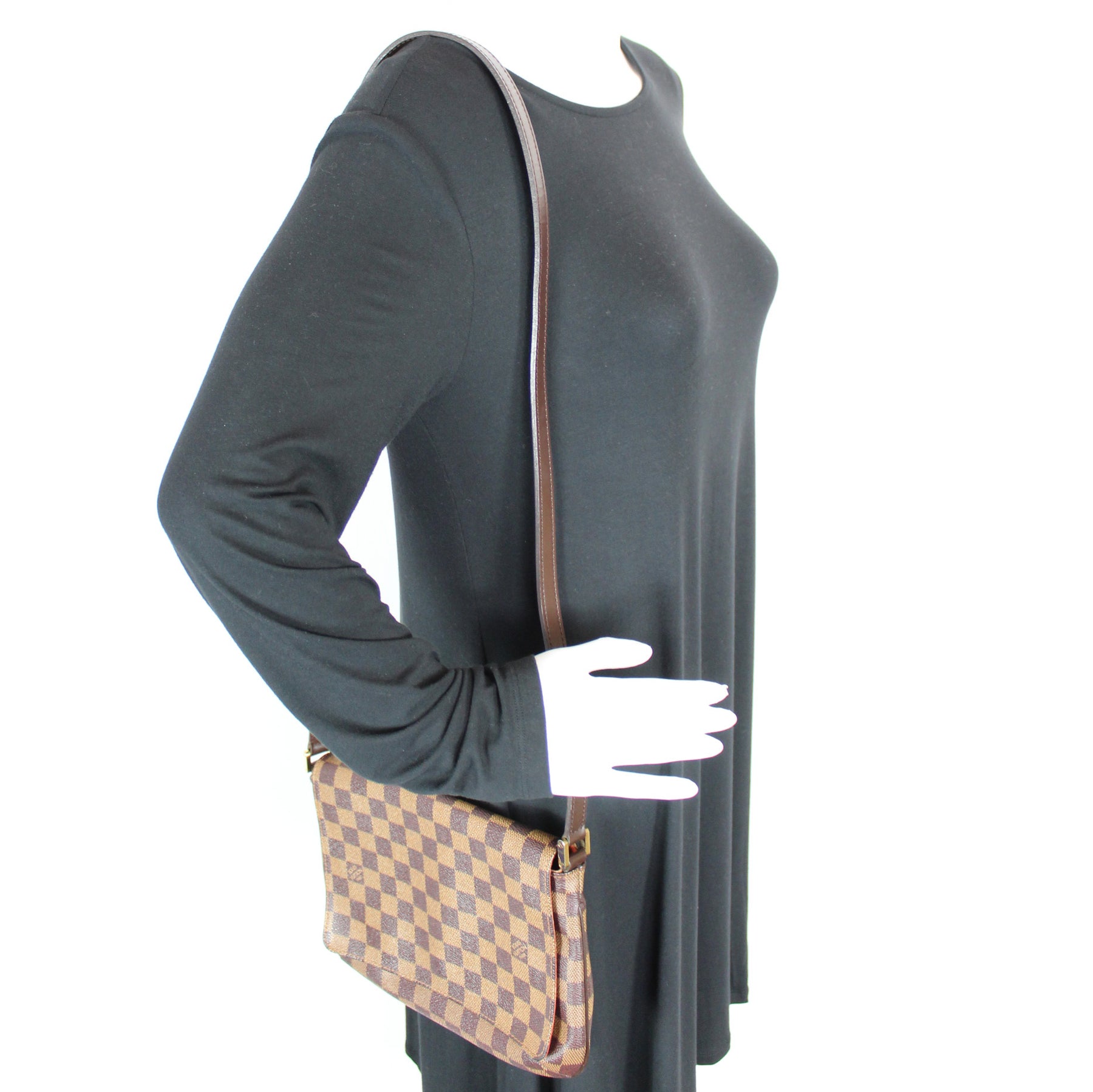 Musette Tango Long Damier Ebene – Keeks Designer Handbags