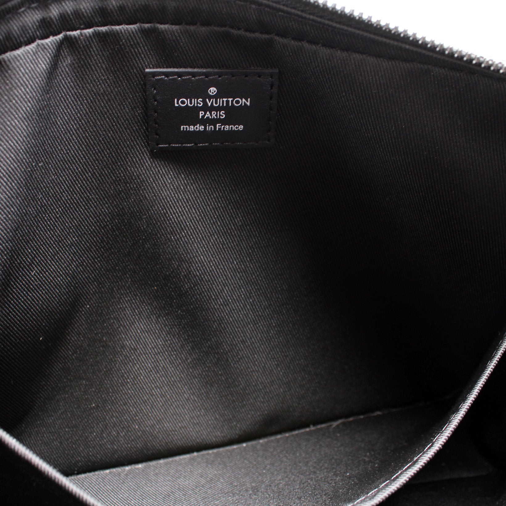 Louis Vuitton Trio Messenger Bag White Monogram In Black Calfskin