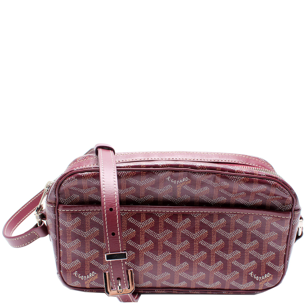 Pre-owned Goyard Cap Vert Leather Crossbody Bag In Brown