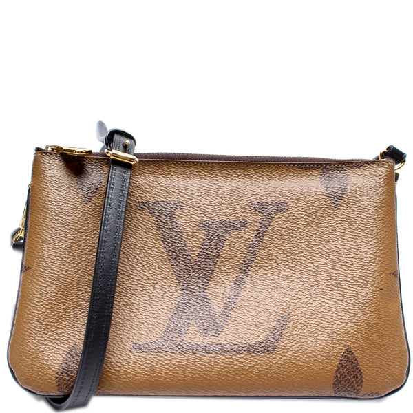 Louis Vuitton Reverse Monogram Giant Double Zip Pochette Crossbody - A  World Of Goods For You, LLC