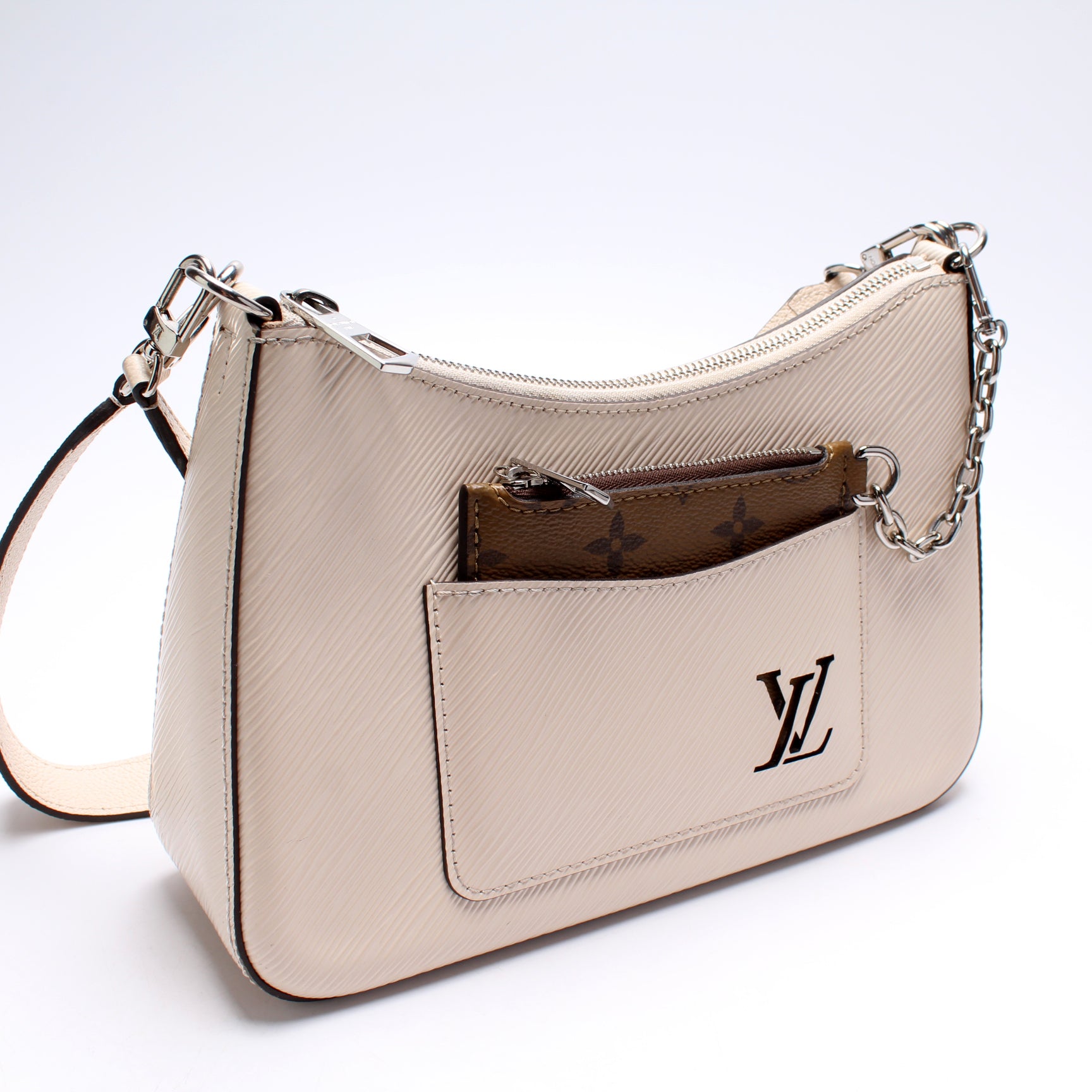 Louis Vuitton Marelle Handbag Epi Leather With Silver Color