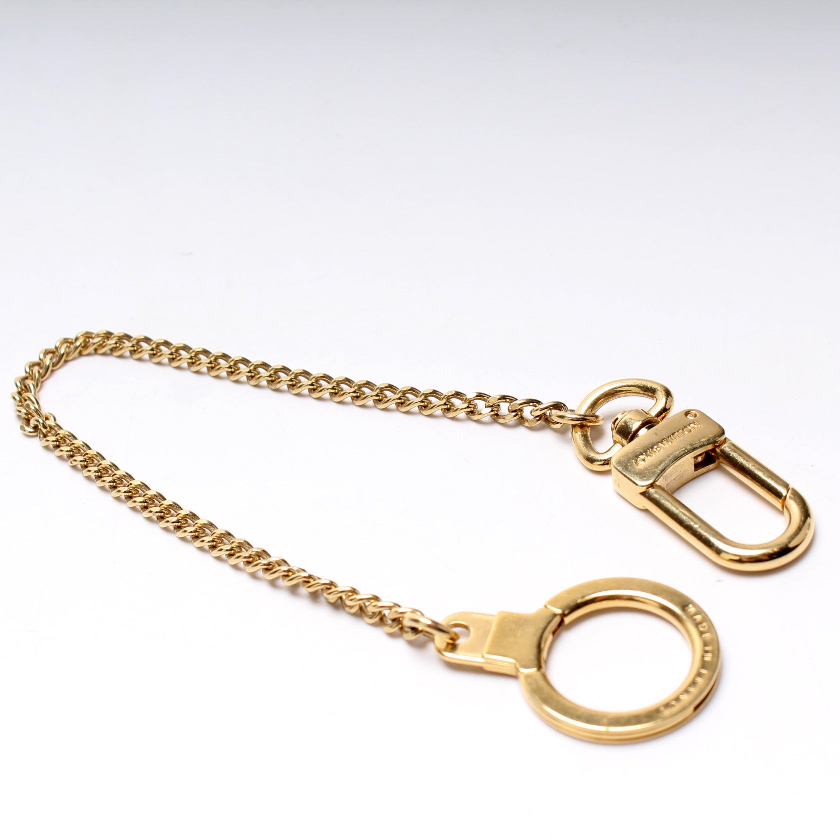 louis vuitton pochette extender key ring chain gold