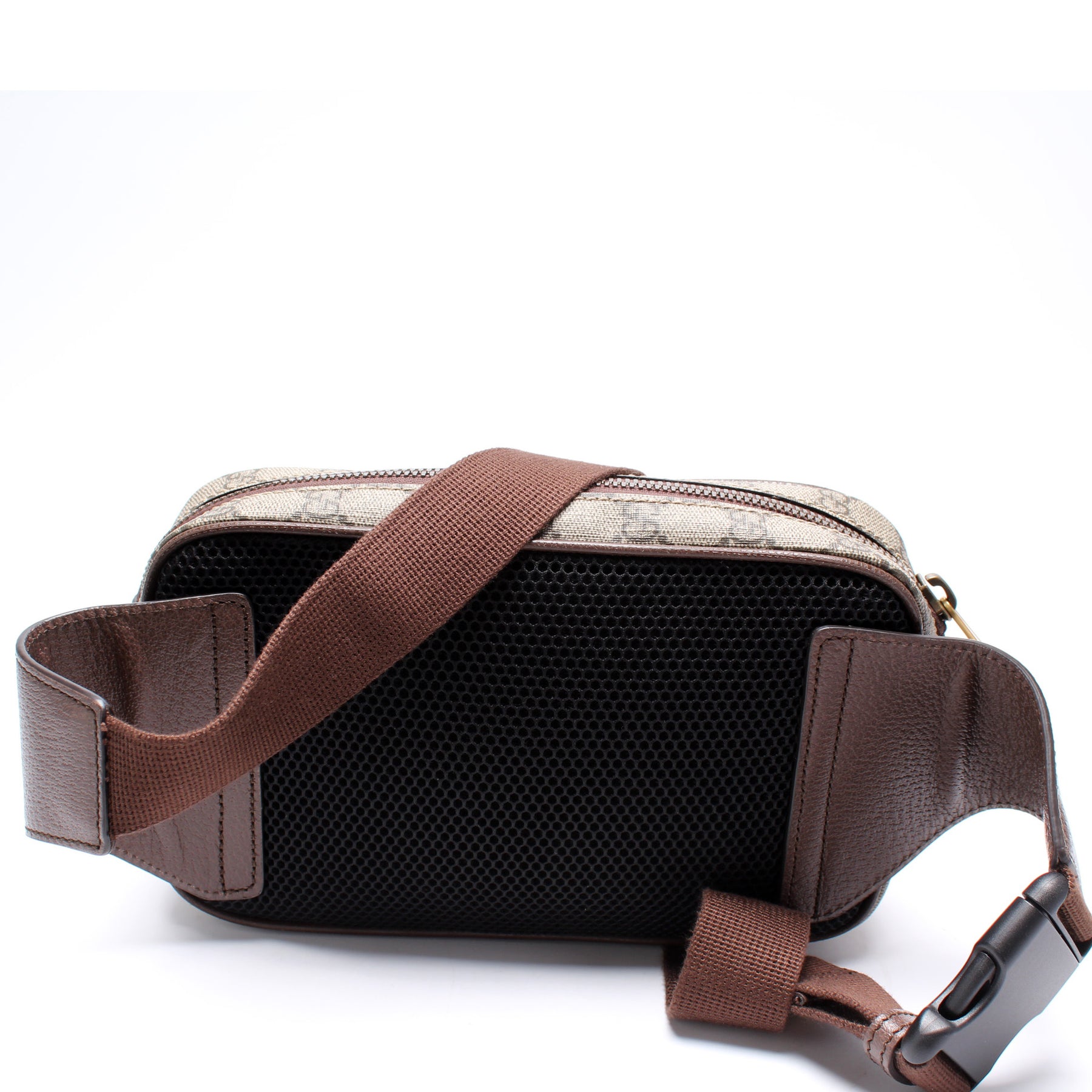New Gucci Ophidia Belt Fanny Bag, Black Patent Leather&Suede Dustbag  Detach Belt