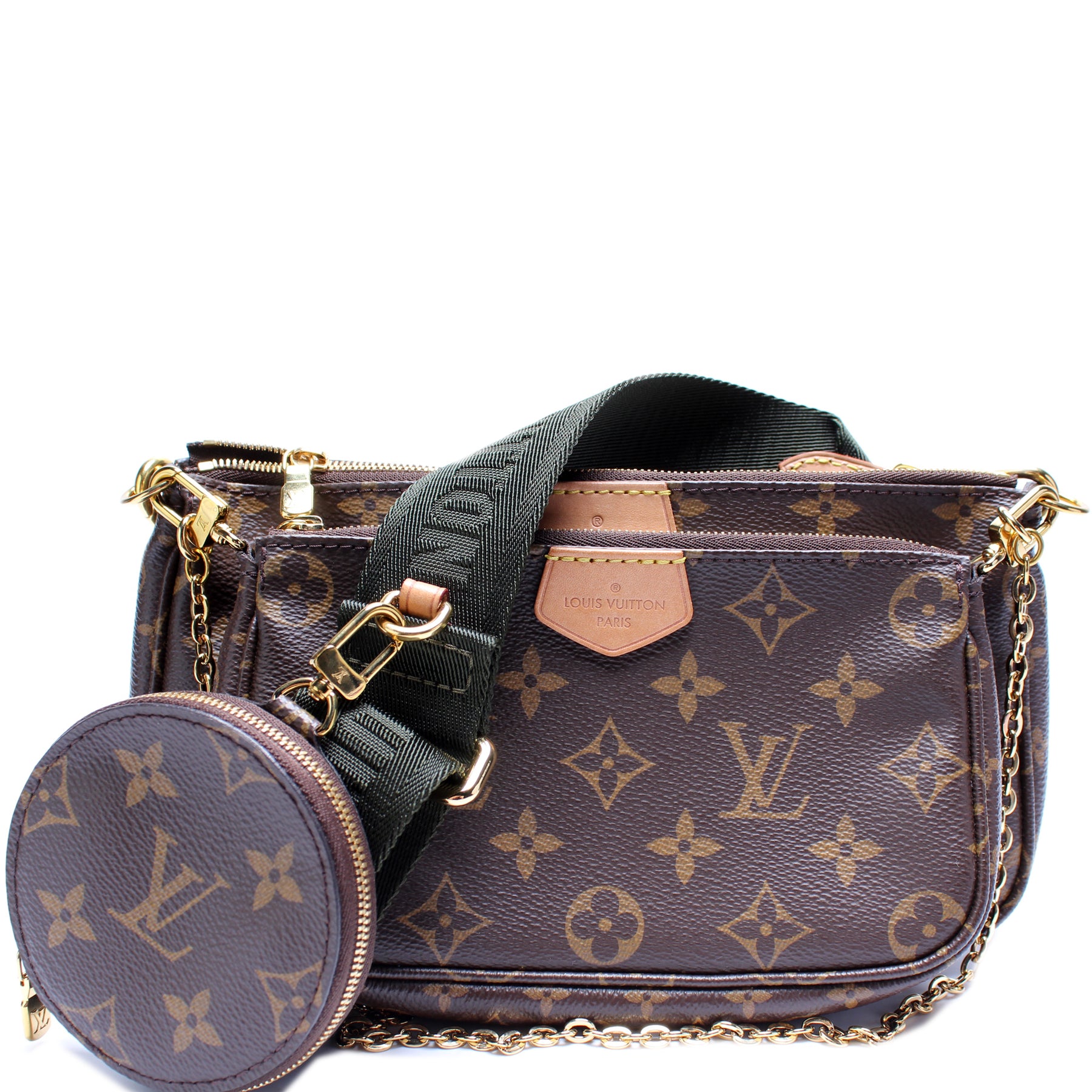 Designer Luxury Handbags Purse Multi Pochette Bag Real Leather