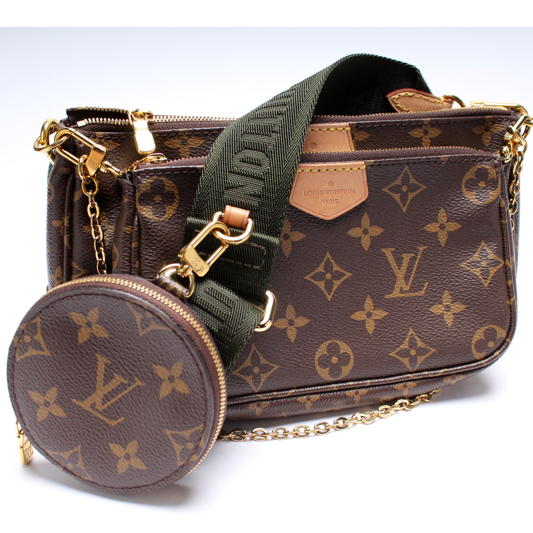 Designer Luxury Handbags Purse Multi Pochette Bag Real Leather