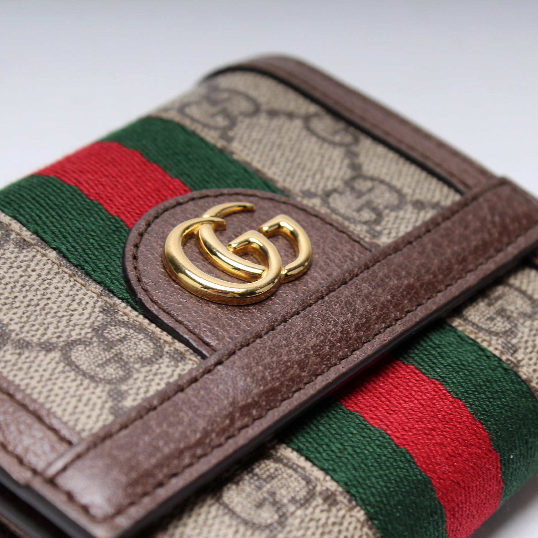 Gucci Ophidia Mini GG Canvas Tri-Fold Wallet