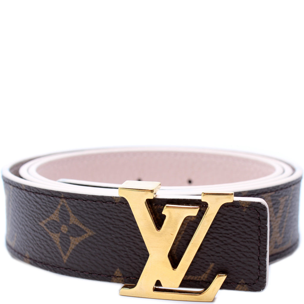 louis vuitton brown and gold belt