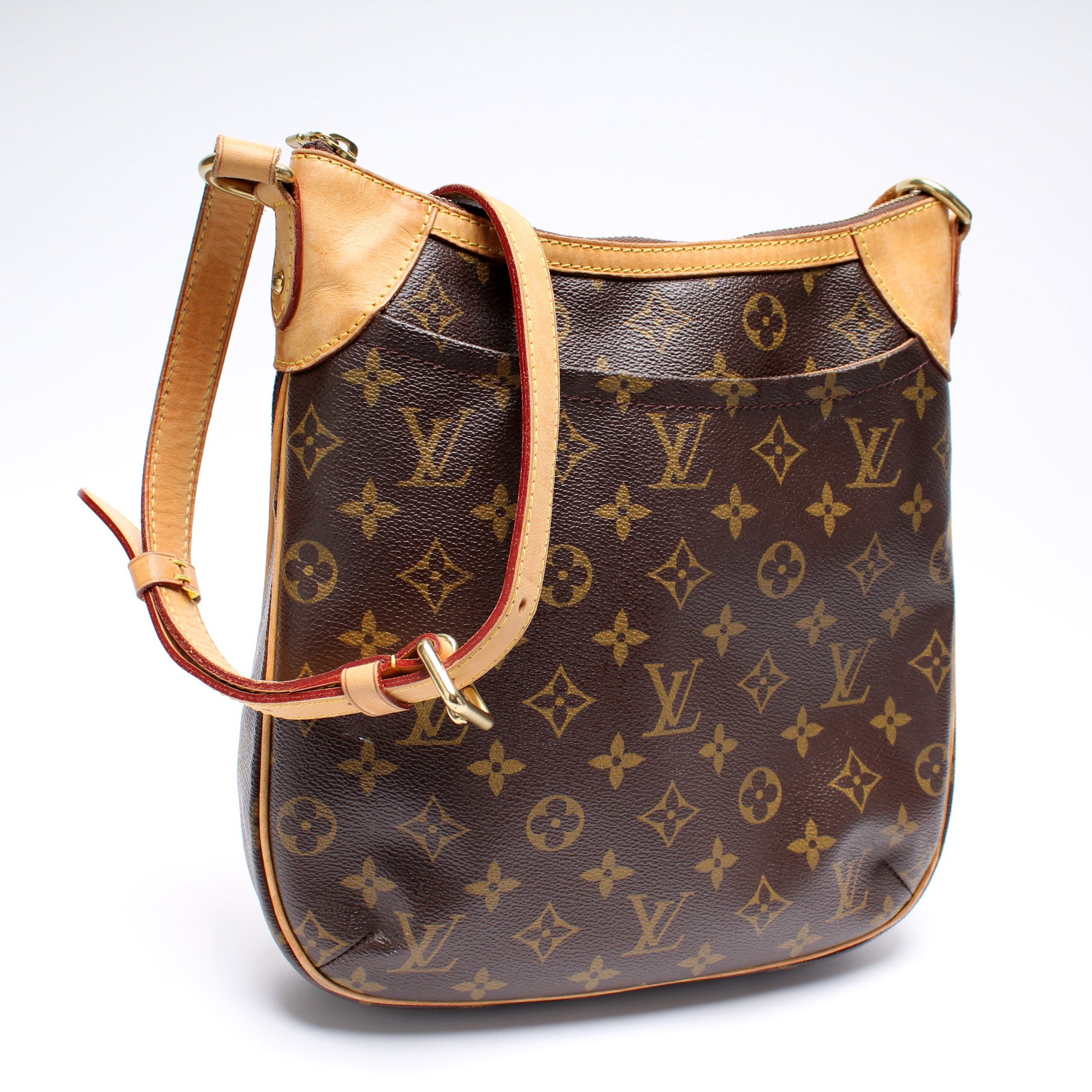 Pre-owned Louis Vuitton 2010 Odeon Pm Crossbody Bag In Brown