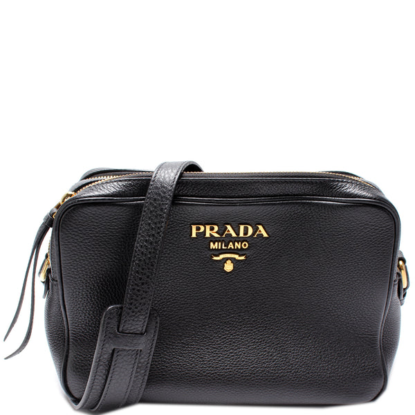 Prada Vitello Daino Double Zip Camera Bag - Neutrals Crossbody Bags,  Handbags - PRA637530