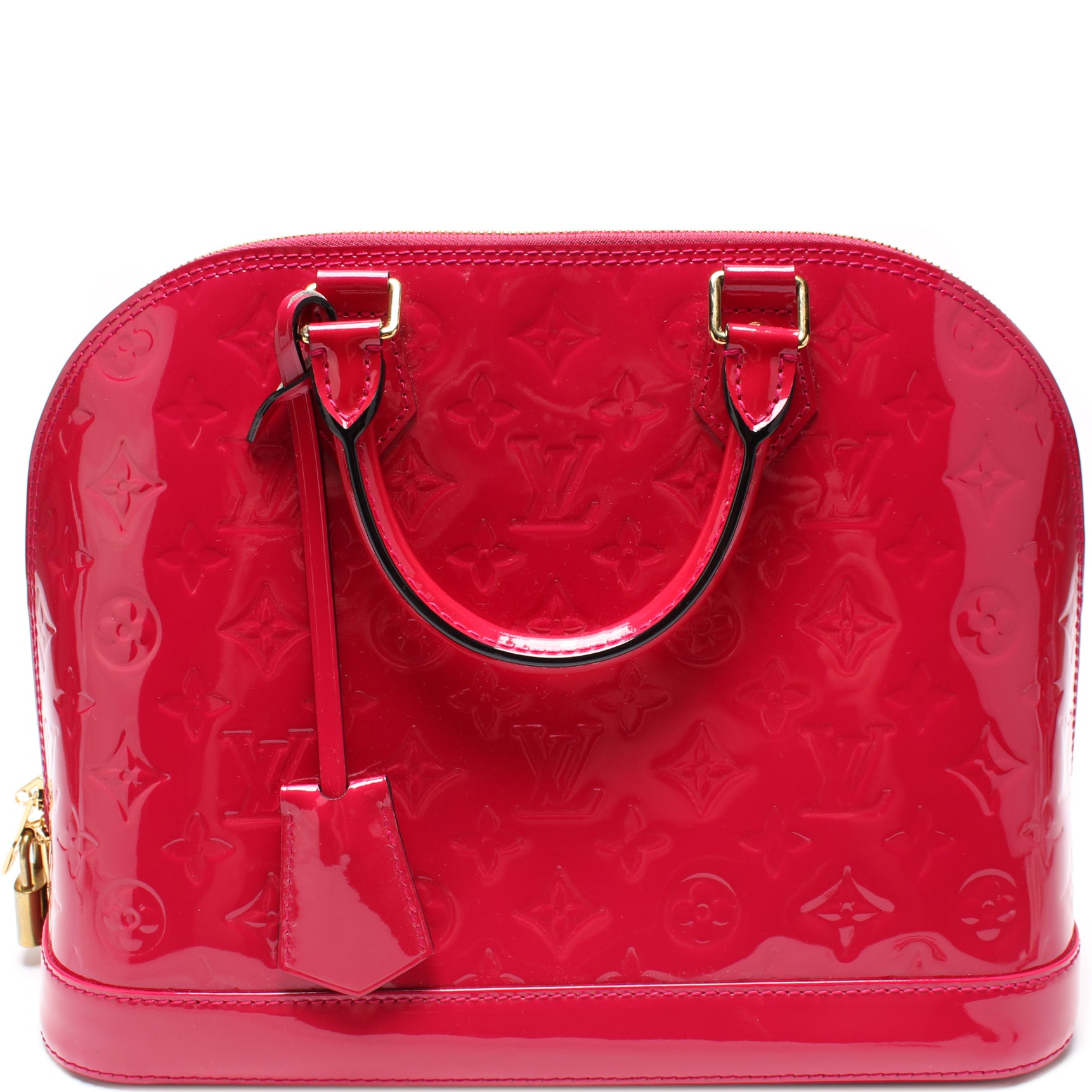 Louis Vuitton - Excellent - Alma PM in Red Patent Leather - Top Handle  Handbag