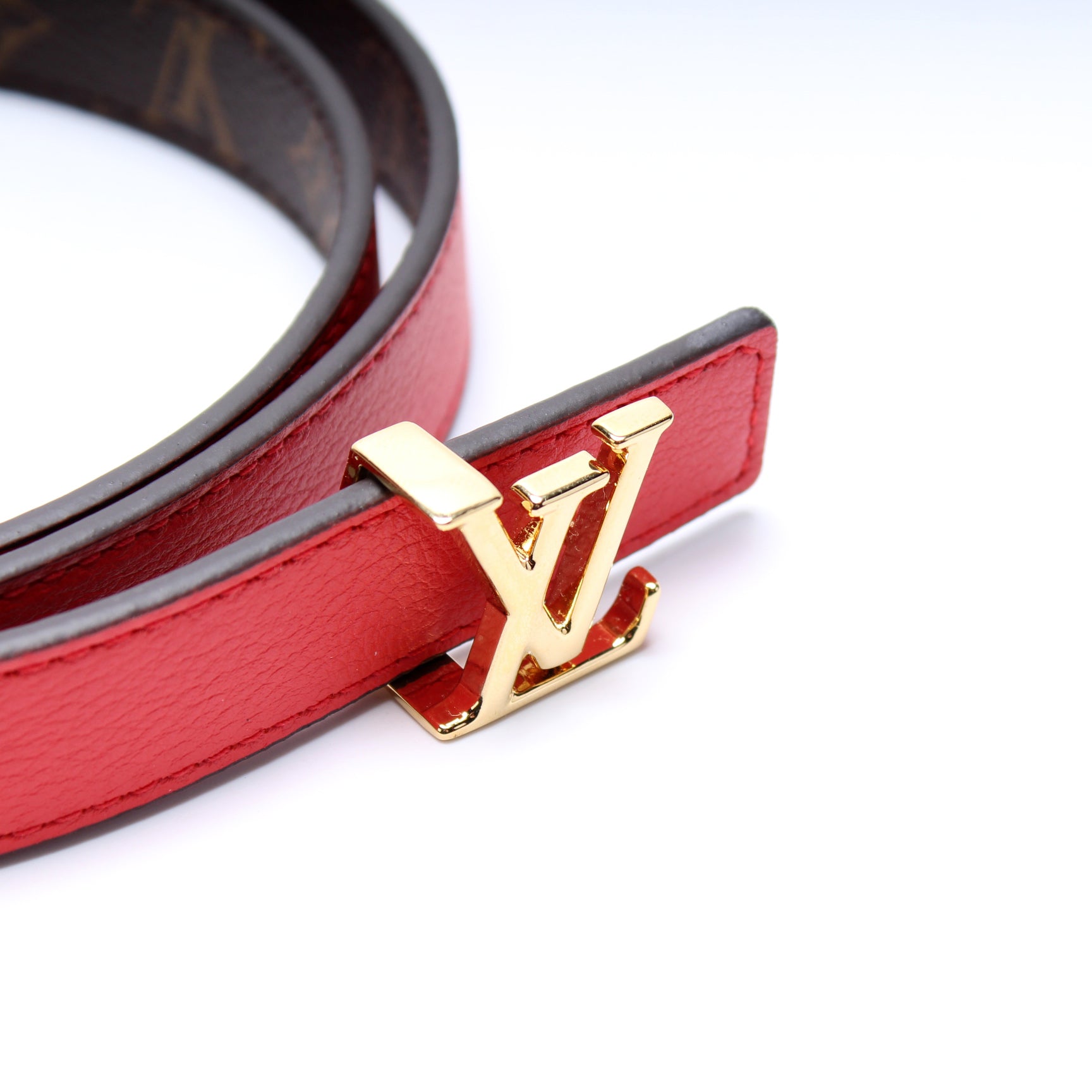 LV Iconic 20MM Reversible Monogram/Leather Belt Size 85/34 – Keeks
