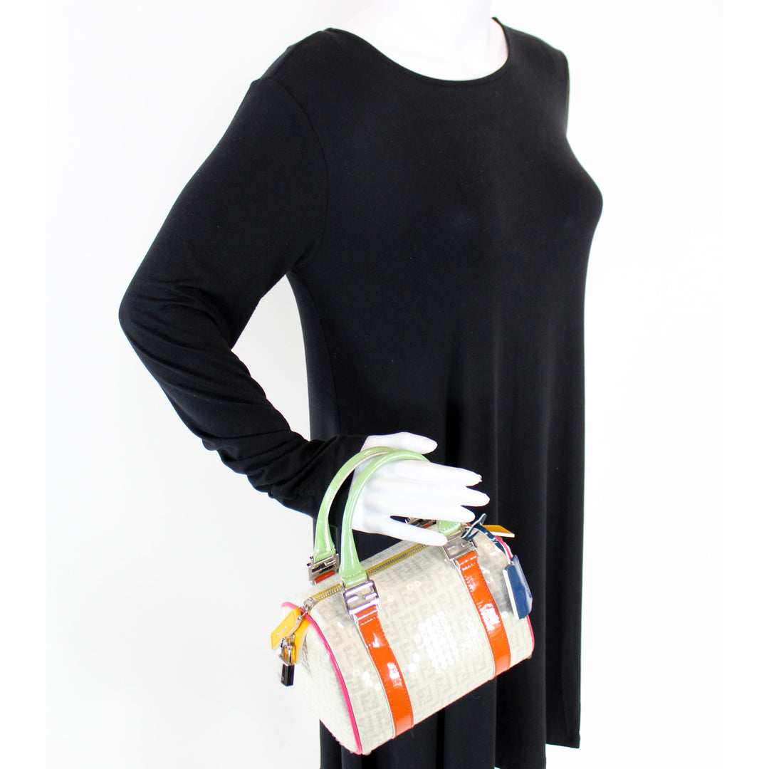 バッグ sequin design mini boston bag sequin design mini boston bag