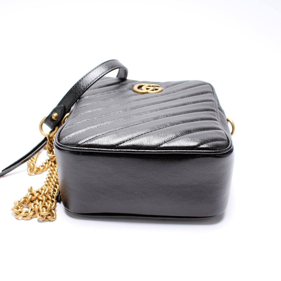 550155 GG Marmont Double Zip Shoulder Bag