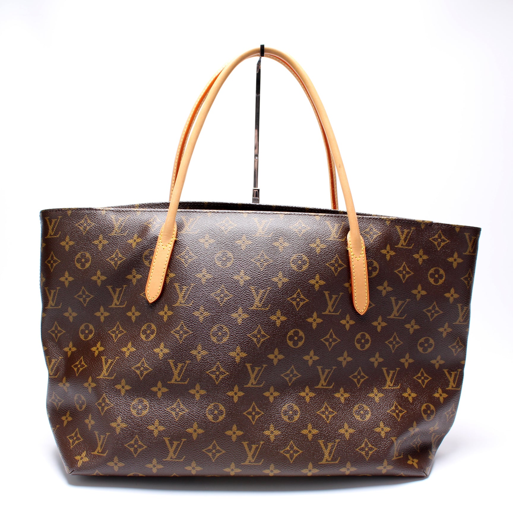 Authentic Louis Vuitton Brown Monogram Canvas Raspail PM Shoulder Bag Tote