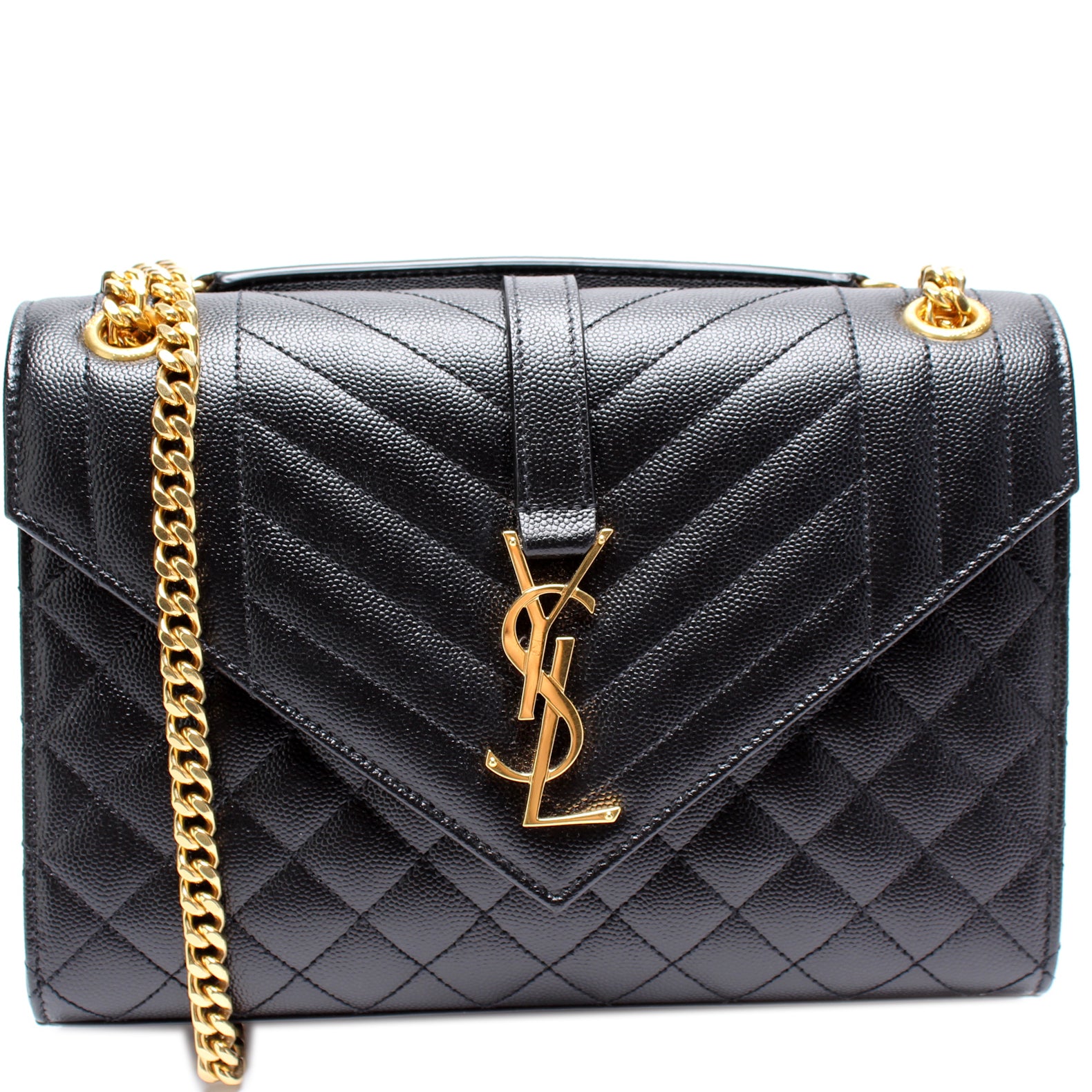 Saint Laurent Small Tri-Quilt Envelope Chain Bag