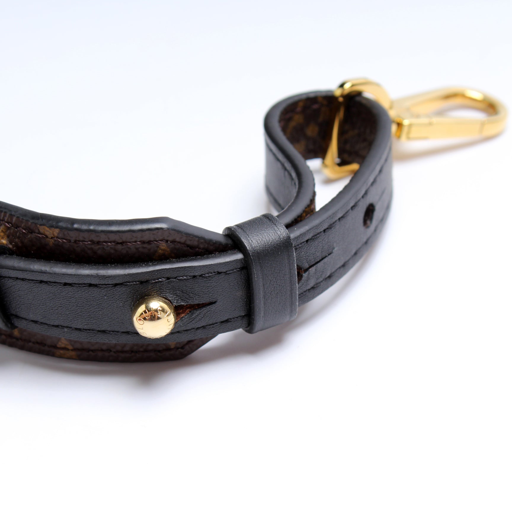 Black - Luxury Designer Monogram Empreinte Leather Dog Collar