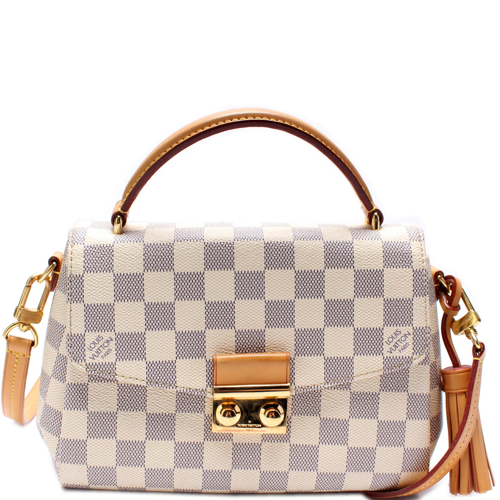 Louis Vuitton - Authenticated Croisette Handbag - Leather White for Women, Very Good Condition