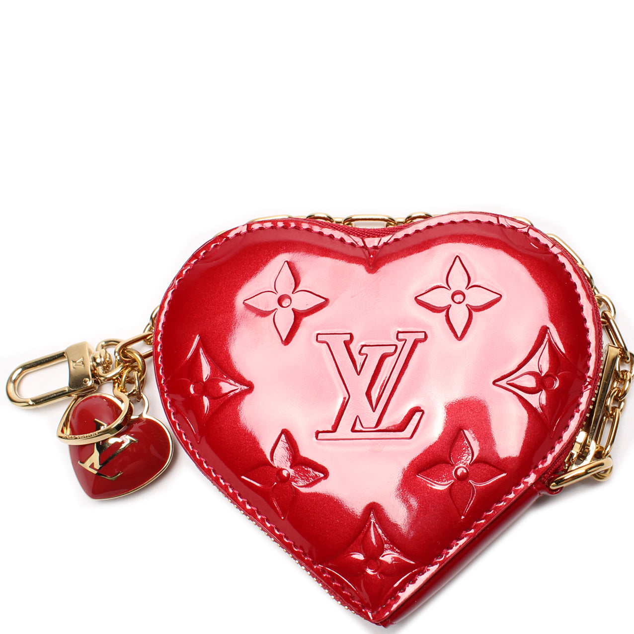 pre-loved louis vuitton heart coin purse
