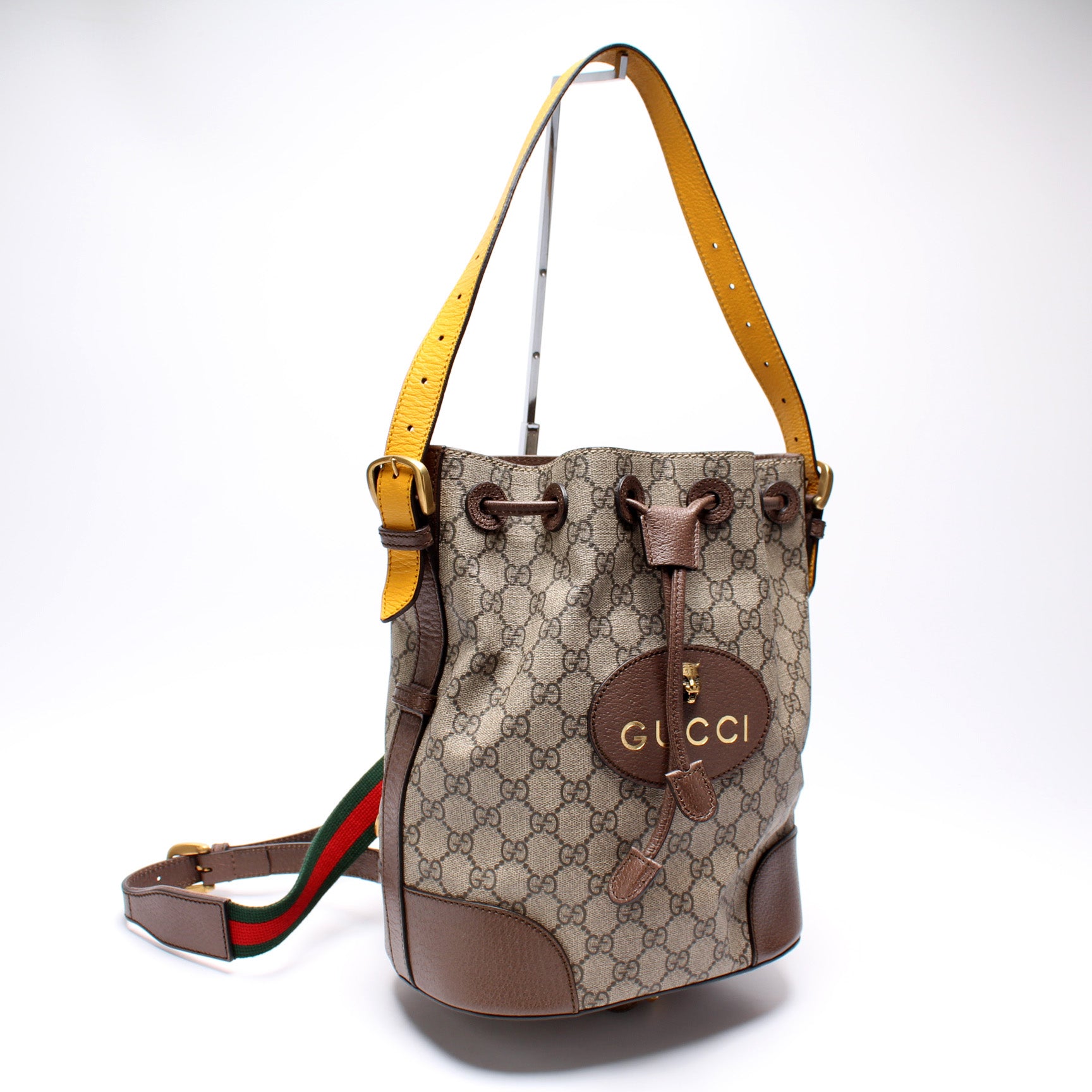 Vintage Gucci Coated Canvas Large Bucket Bag- As Is ( wear on