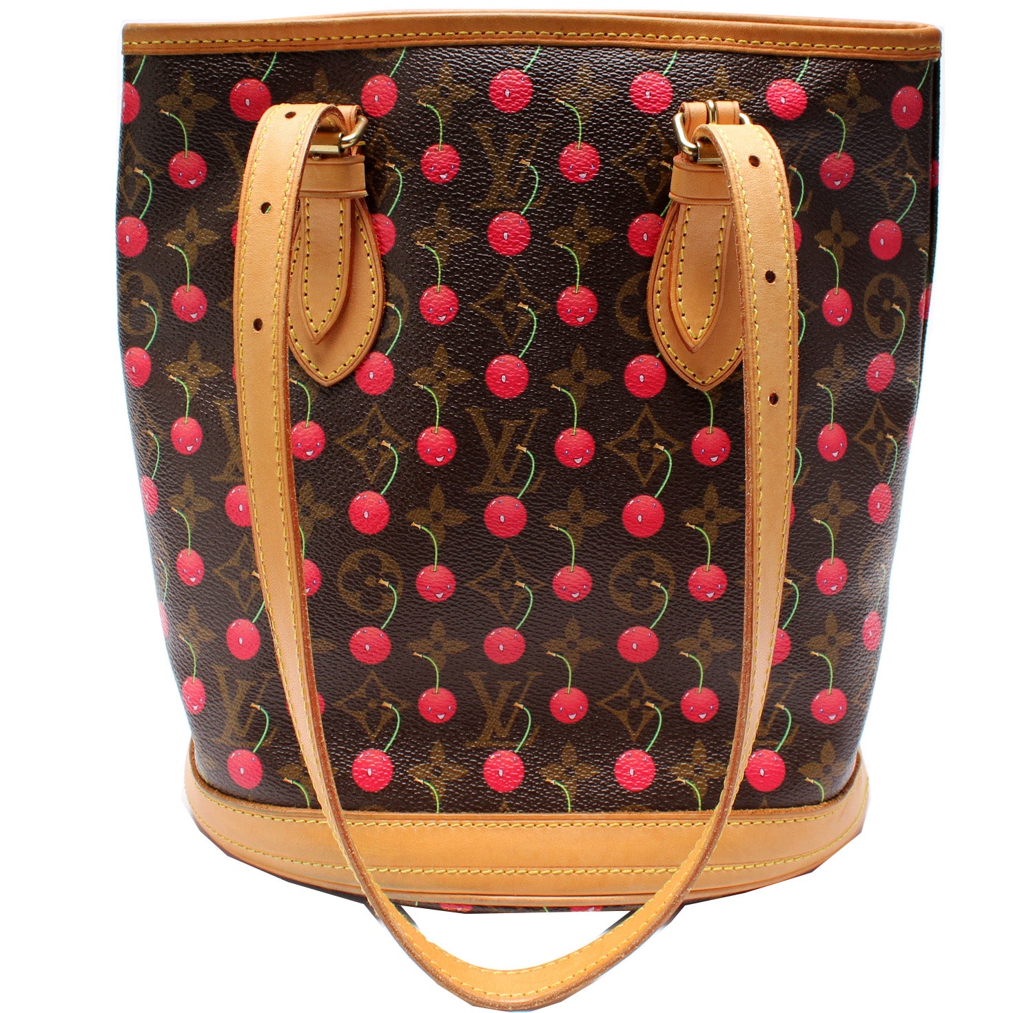 Petit Bucket Cerises Monogram – Keeks Designer Handbags