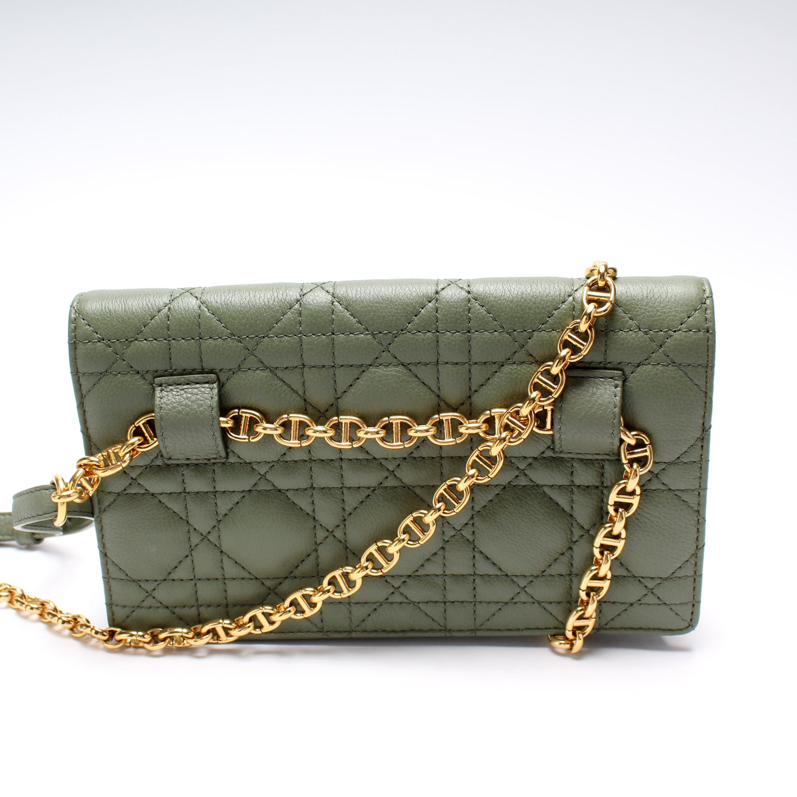 Dior Caro Belt Pouch With Chain