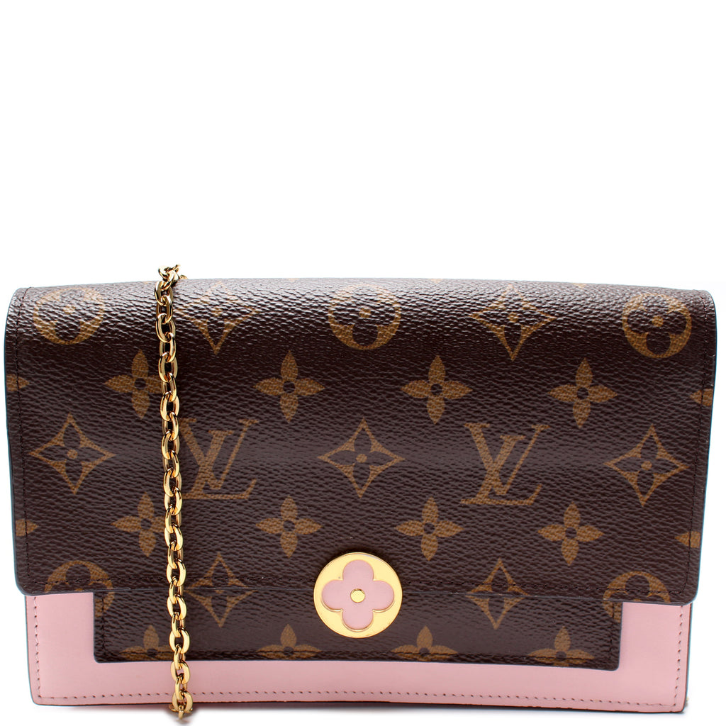 Louis Vuitton Red Monogram Flore Wallet On Chain Brown Cloth ref.992813 -  Joli Closet