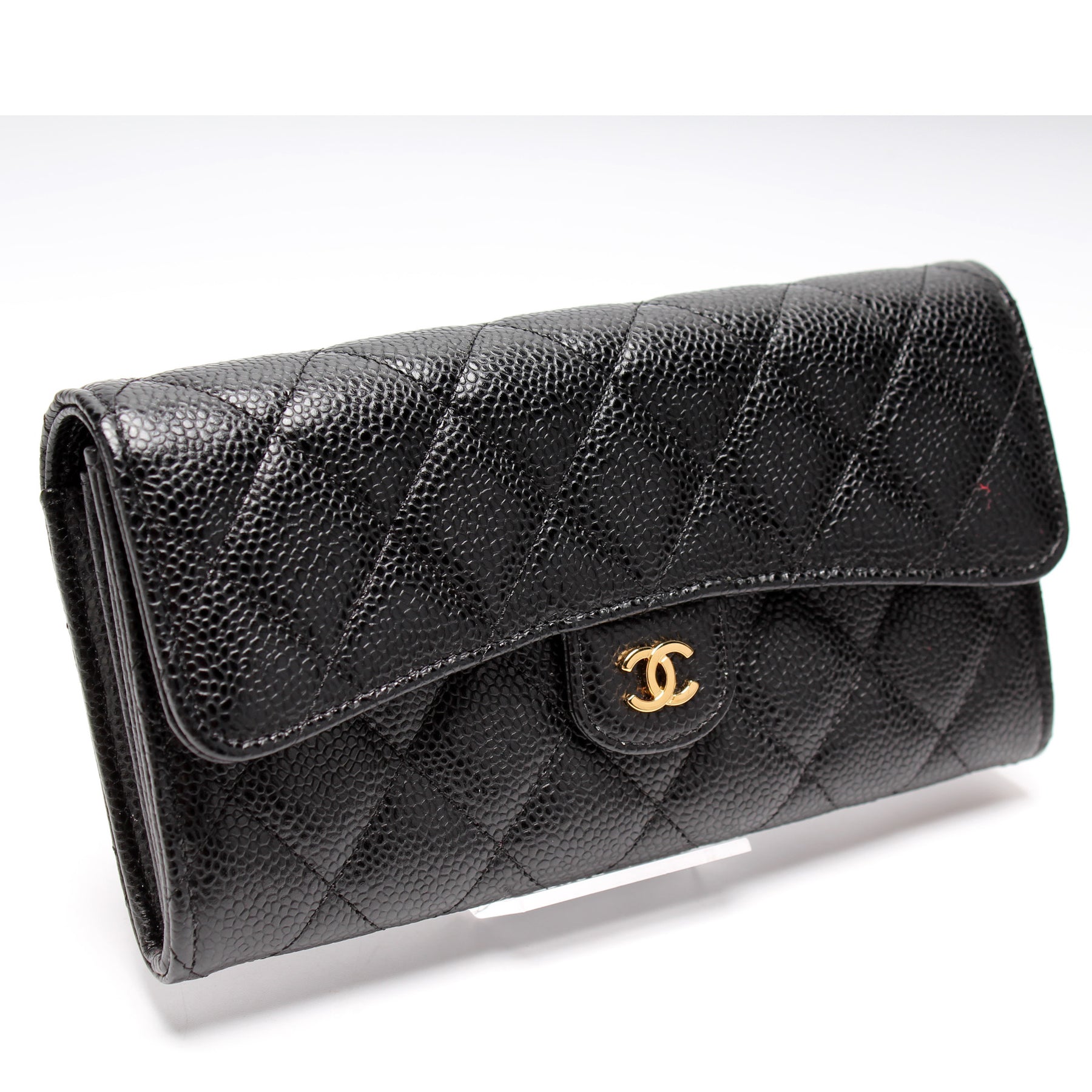 Classic Flap Long Wallet Caviar – Keeks Designer Handbags