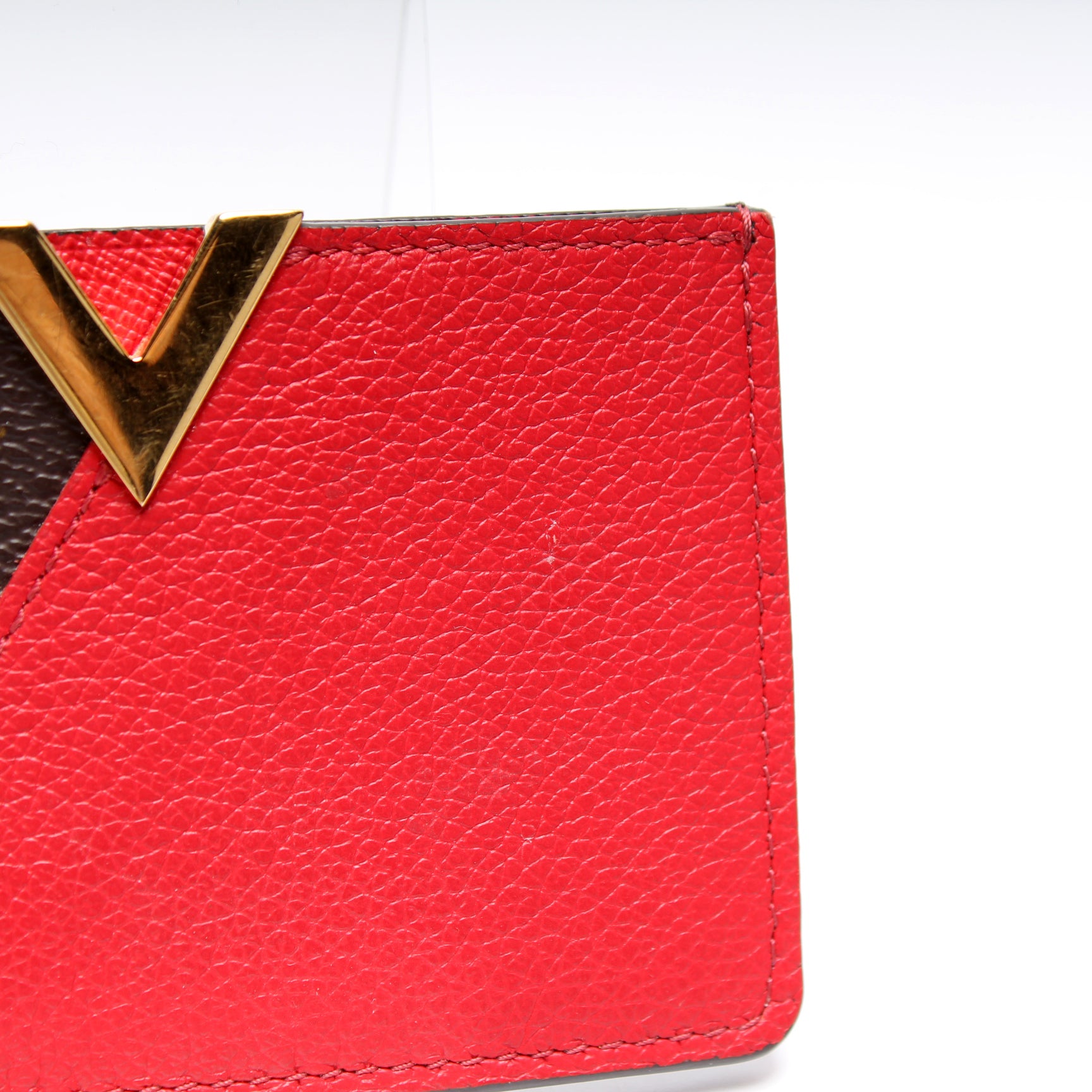 LOUIS VUITTON Monogram Kimono Porte Cartes Card Case M56172 auth 22665 Red  Cloth ref.431671 - Joli Closet