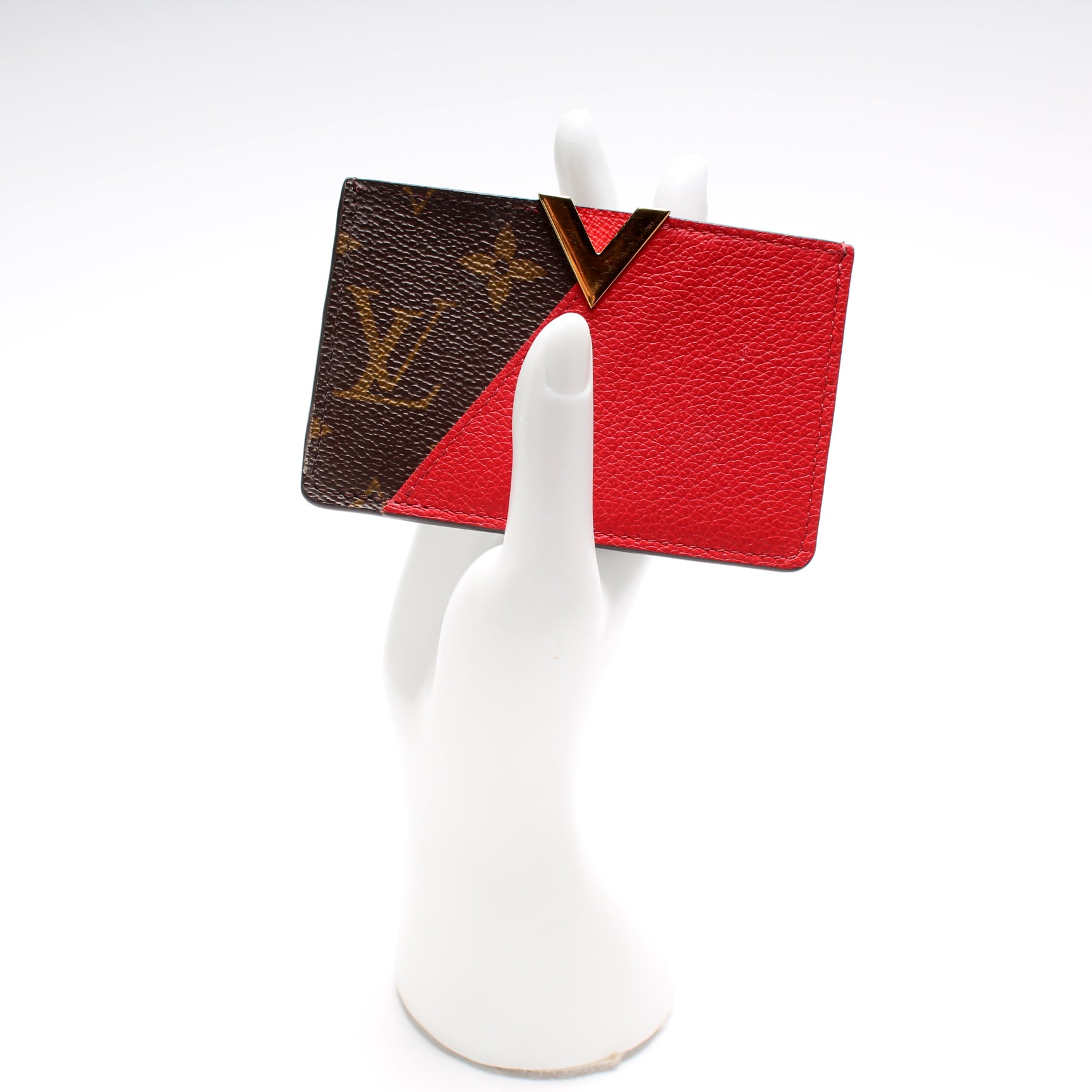 Louis Vuitton Brown x Red Monogram Kimono Card Holder Porte Cartes