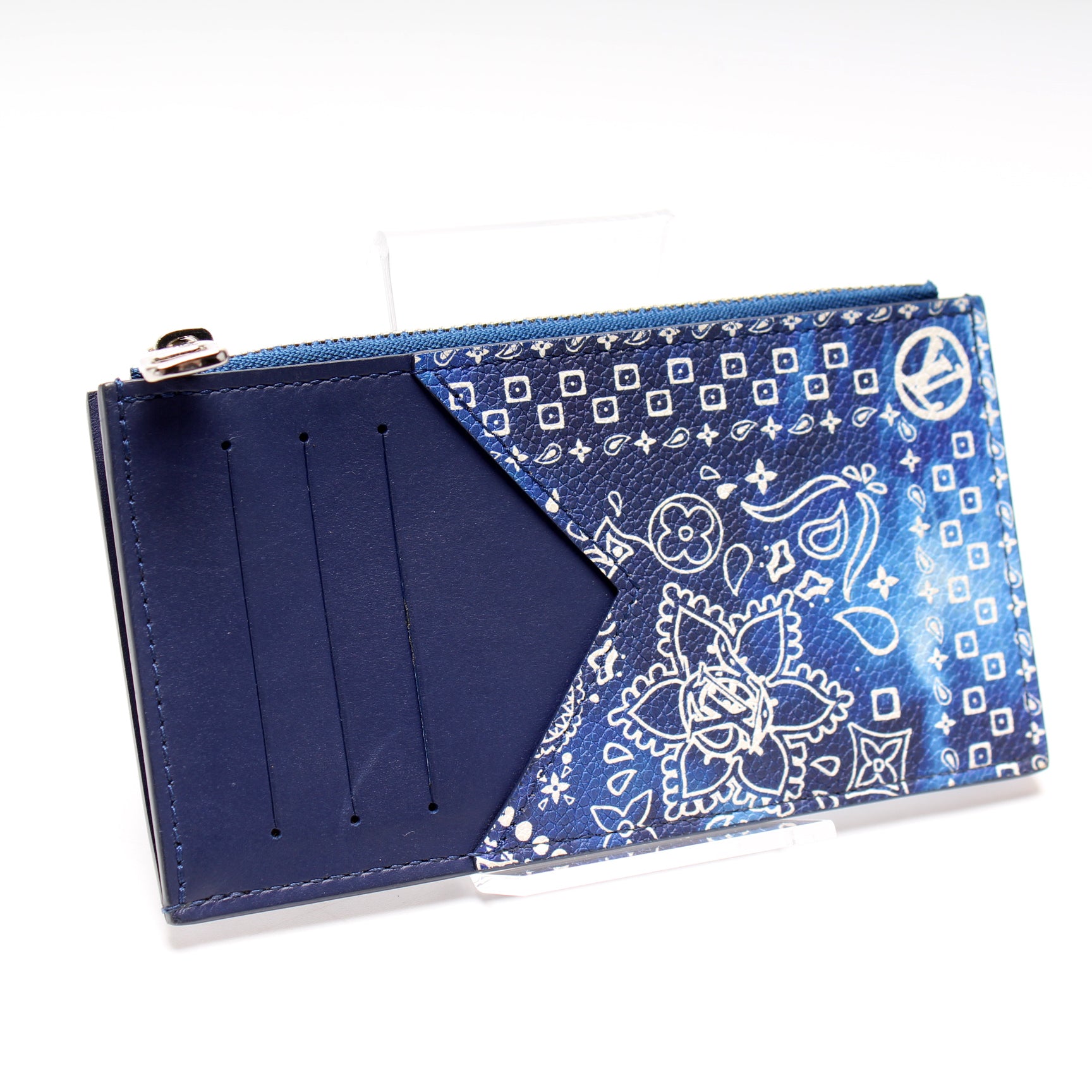 Louis Vuitton Blue Bandana Print Pocket Organizer NEW w/ receipt